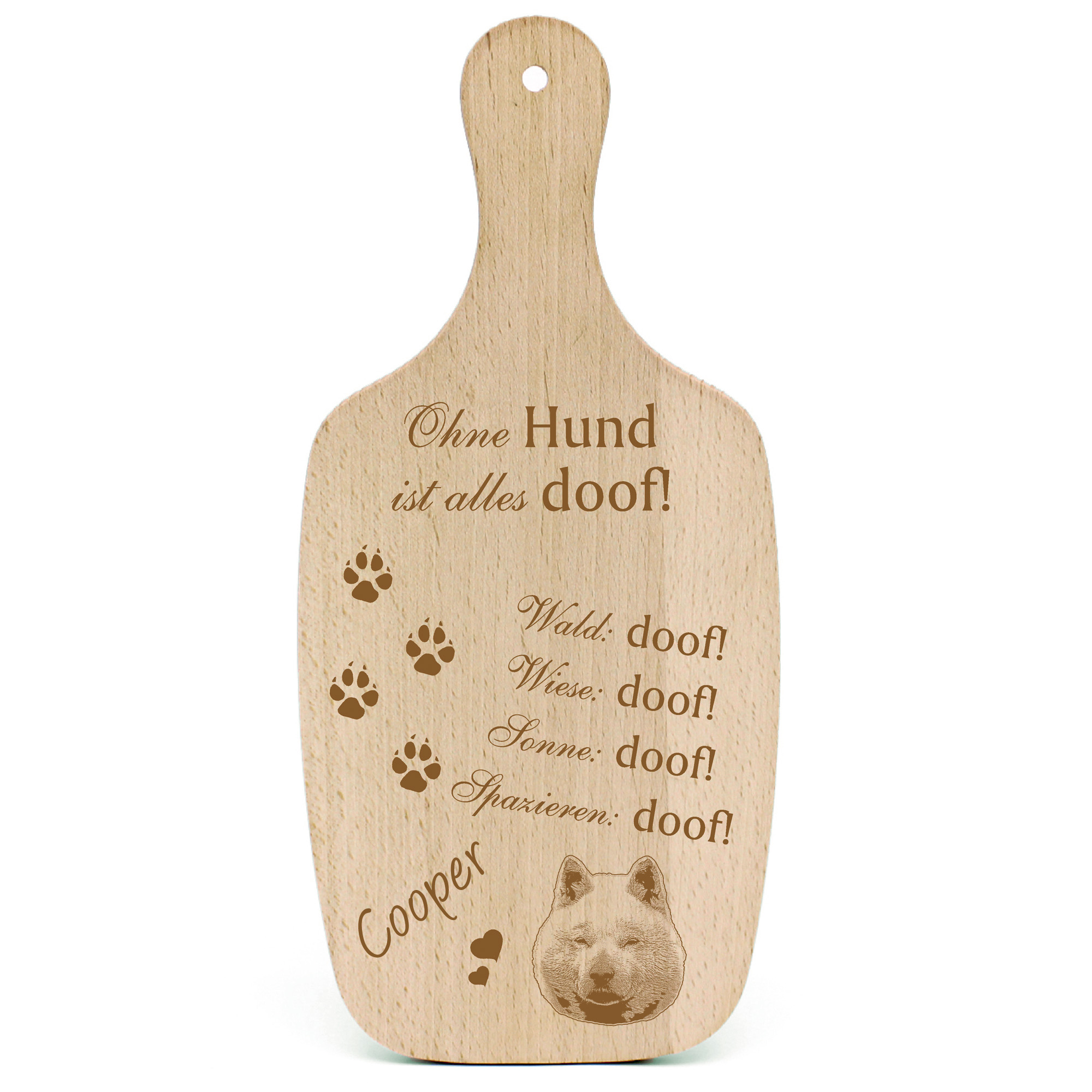 Deko Hundeschild Geschenk Hund Hokkaido Dog  -...alles Doof-