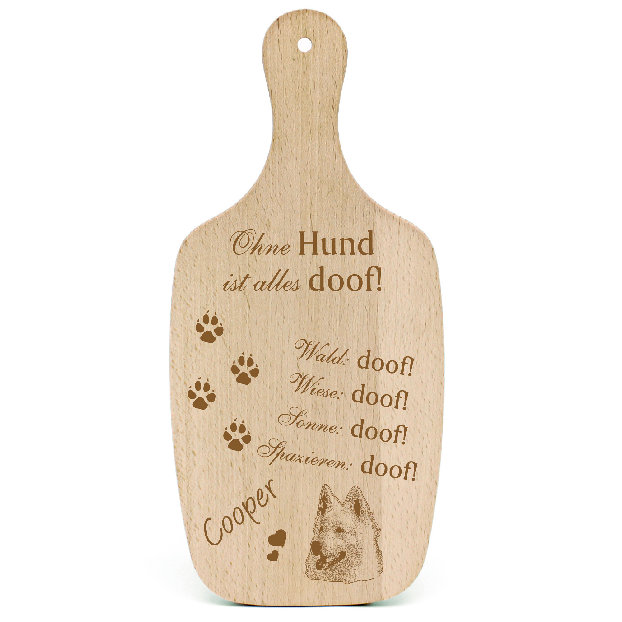 Deko Hundeschild Geschenk Hund Berger Blanc Suisse  -...alles Doof-