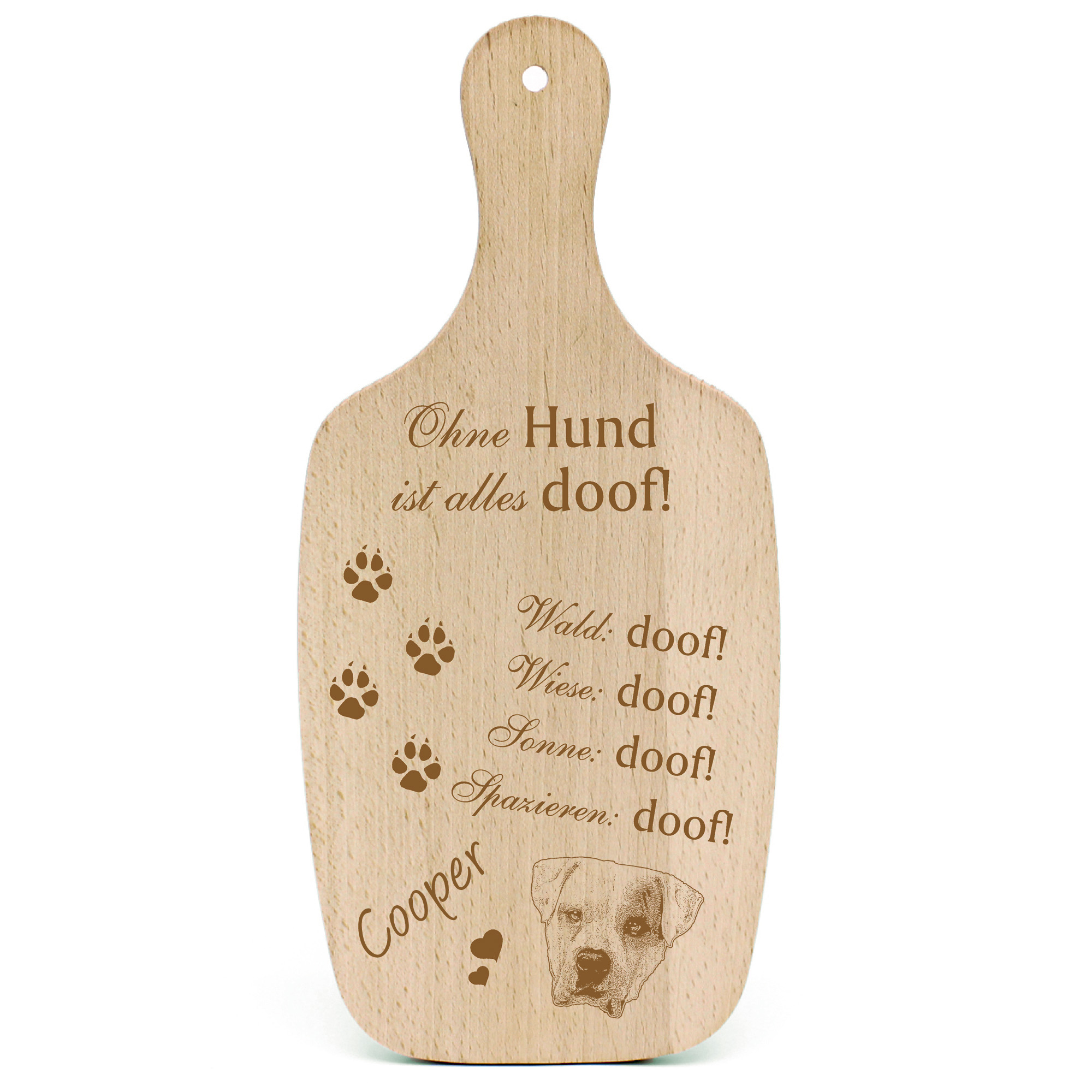 Deko Hundeschild Geschenk Hund American Bulldog  -...alles Doof-