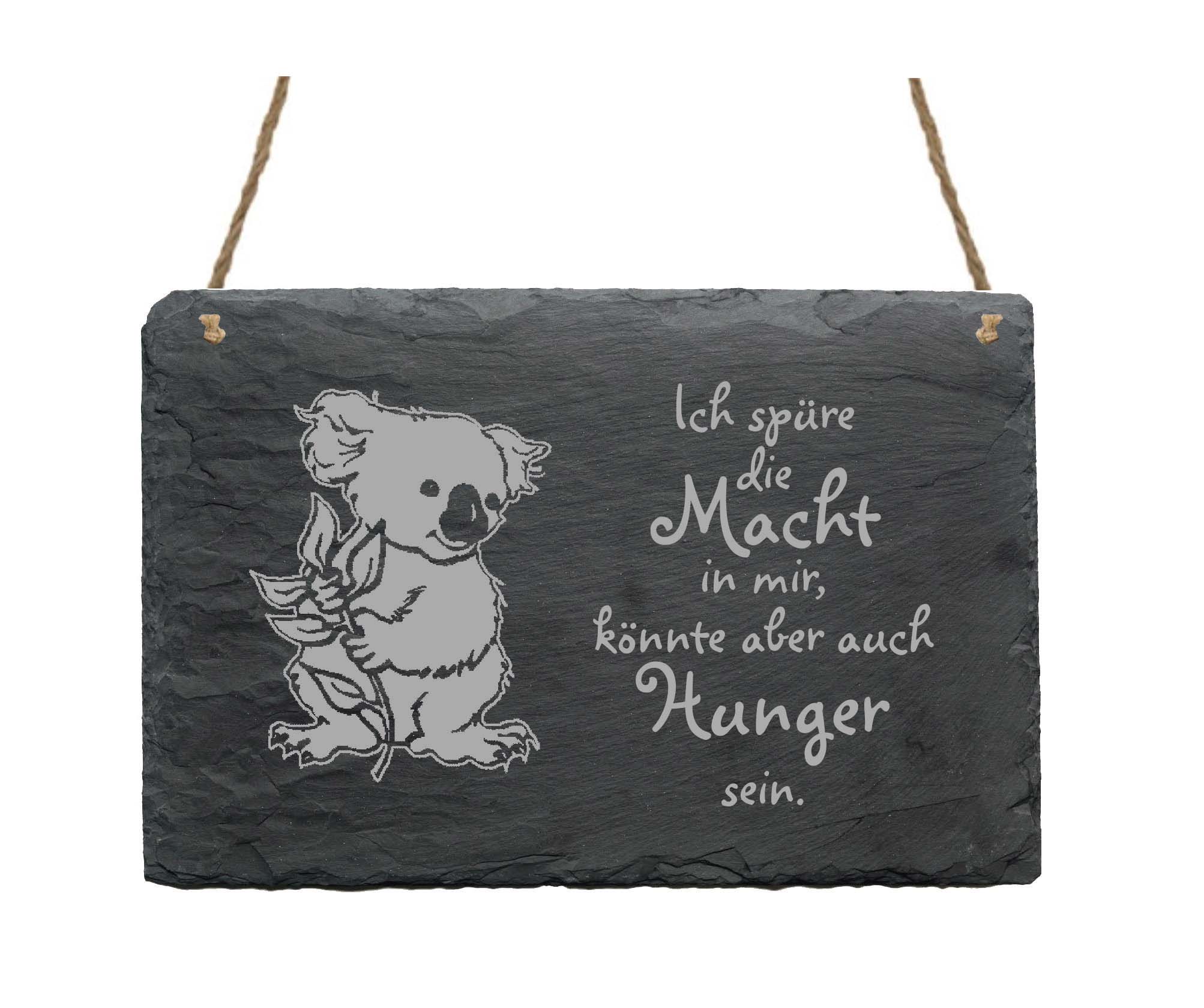 Schiefertafel KOALA « ICH SPÜRE DIE MACHT IN MIR » lustige Sprüche