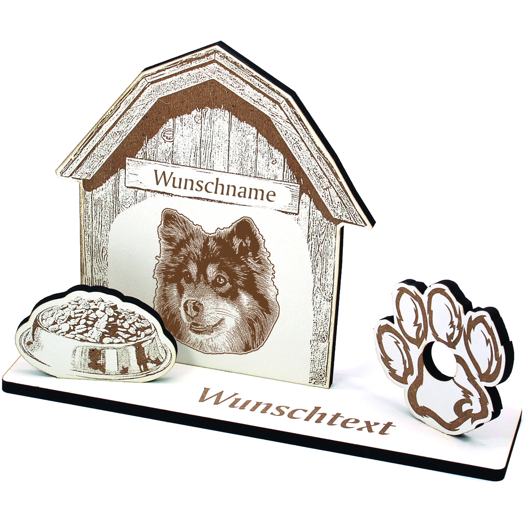 Geldgeschenk Hund Finnischer Lapphund  - personalisiert 20x14cm