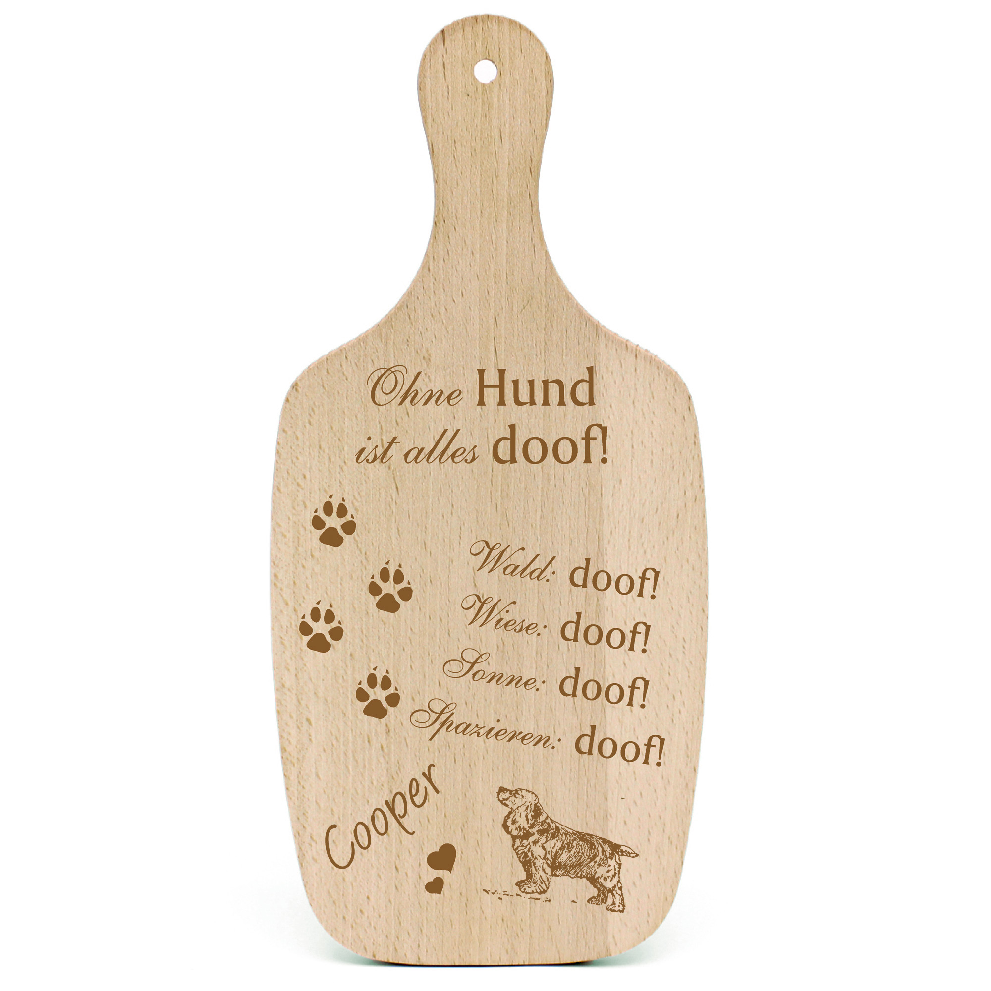 Deko Hundeschild Geschenk Hund English Cocker Spaniel -...alles Doof-