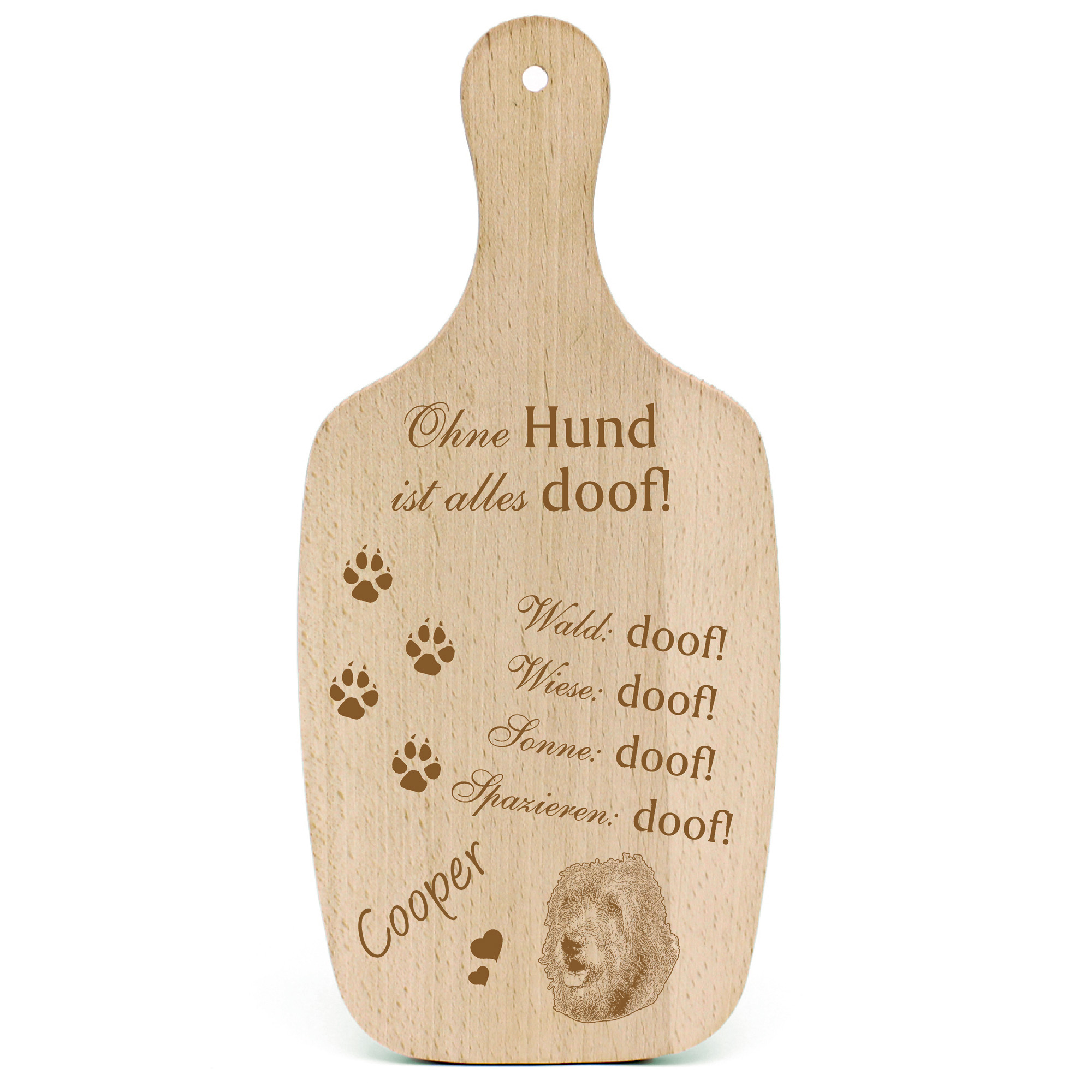 Deko Hundeschild Geschenk Hund Irischer Wolfshund Kopf -...alles Doof-