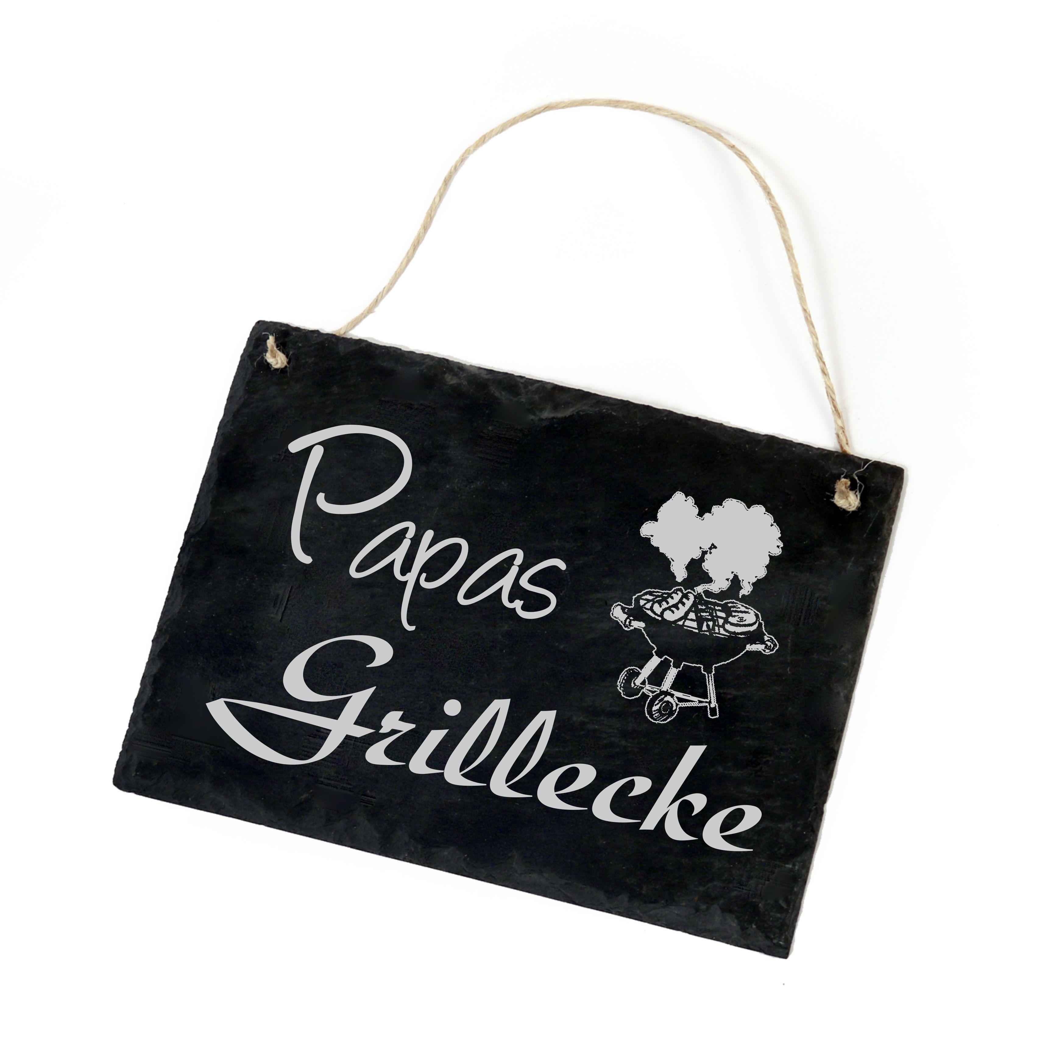 Schiefertafel « Papas Grillecke » Schild Grill - 22x16