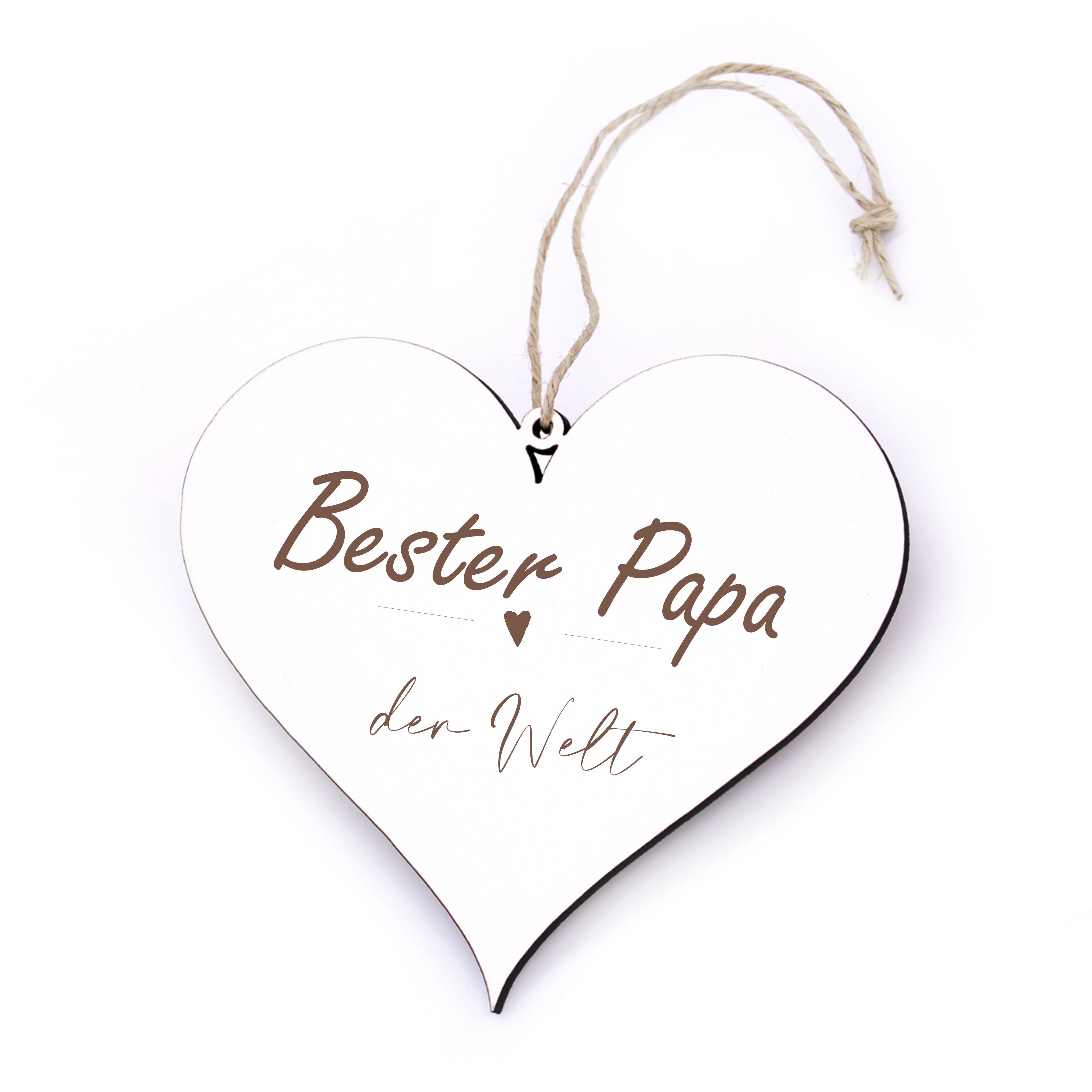 Herz Schild Bester Papa der Welt - minimalistisch - Geschenk Vatertag