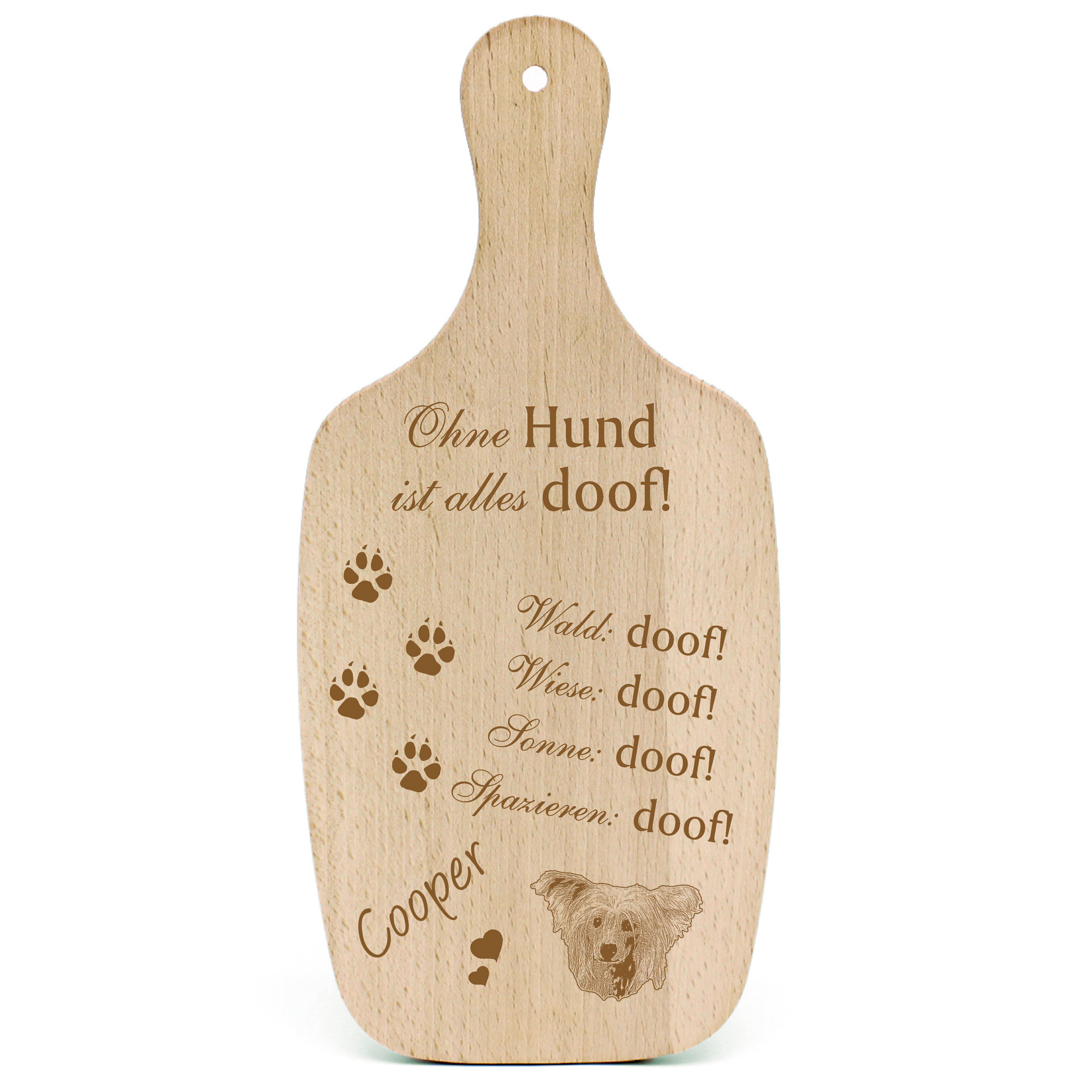 Deko Hundeschild Geschenk Hund Chinesischer Schopfhund Kopf -...alles Doof-