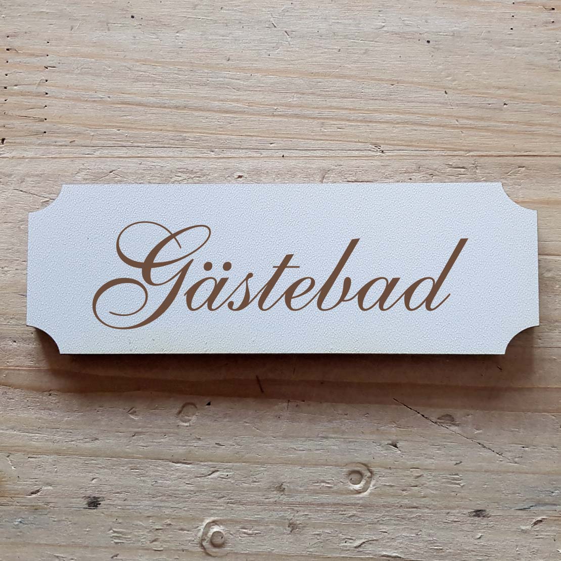 Selbstklebendes Schild « Gästebad »