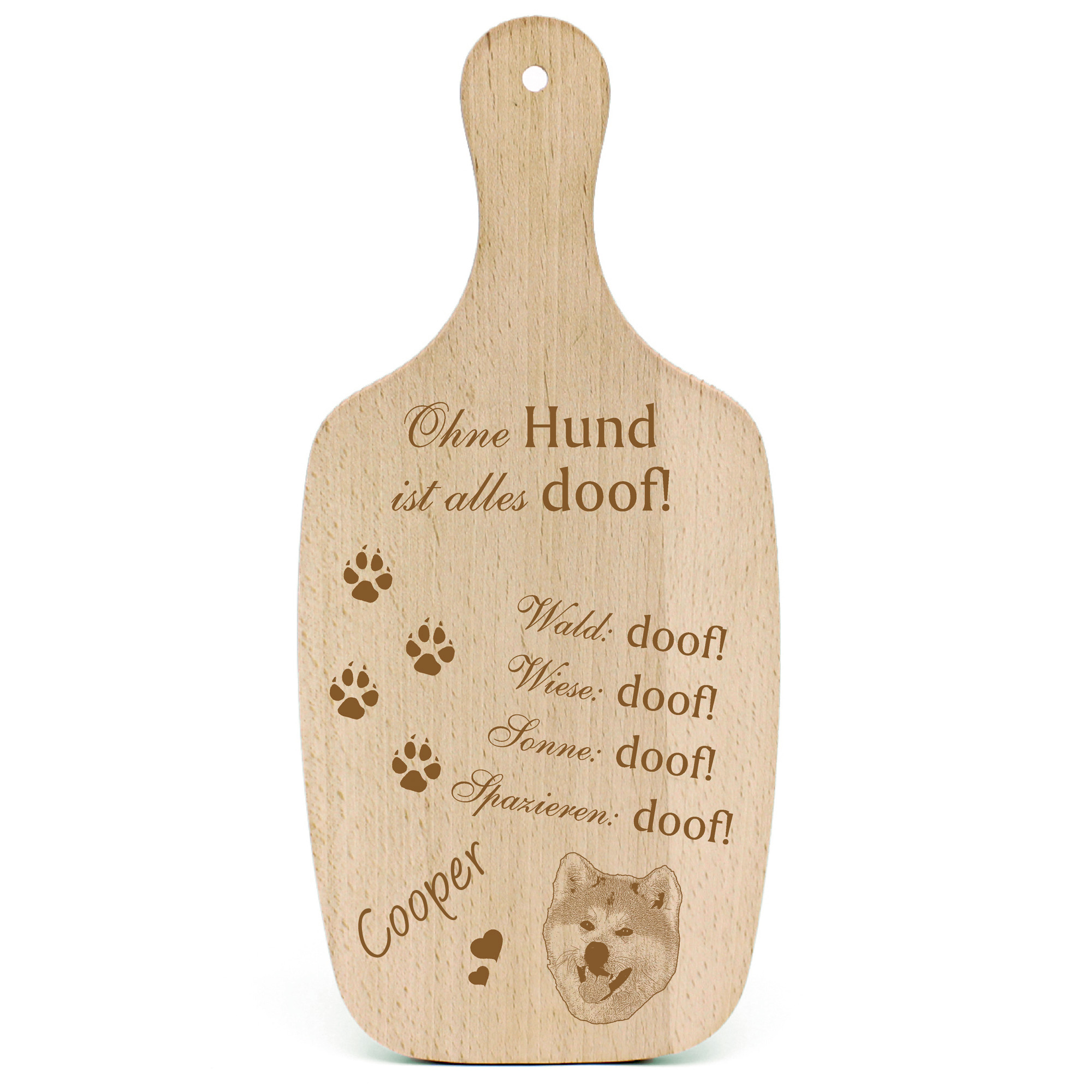 Deko Hundeschild Geschenk Hund Akita Inu  -...alles Doof-