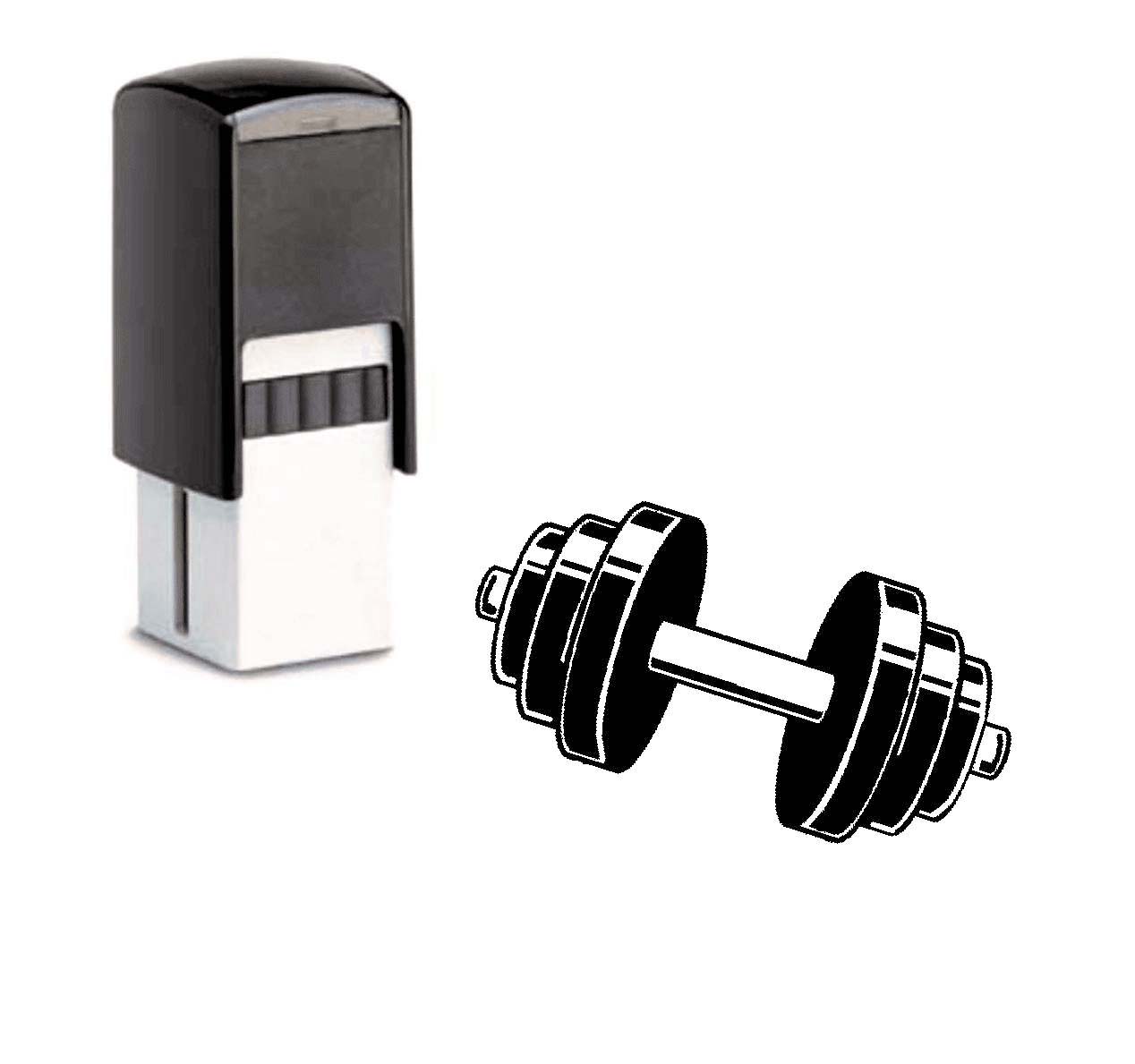 Bonuskartenstempel Stempel mit Motiv Hantel für GYM Rabattkarten Treuekarten Kundenkarten 10 x 10 mm