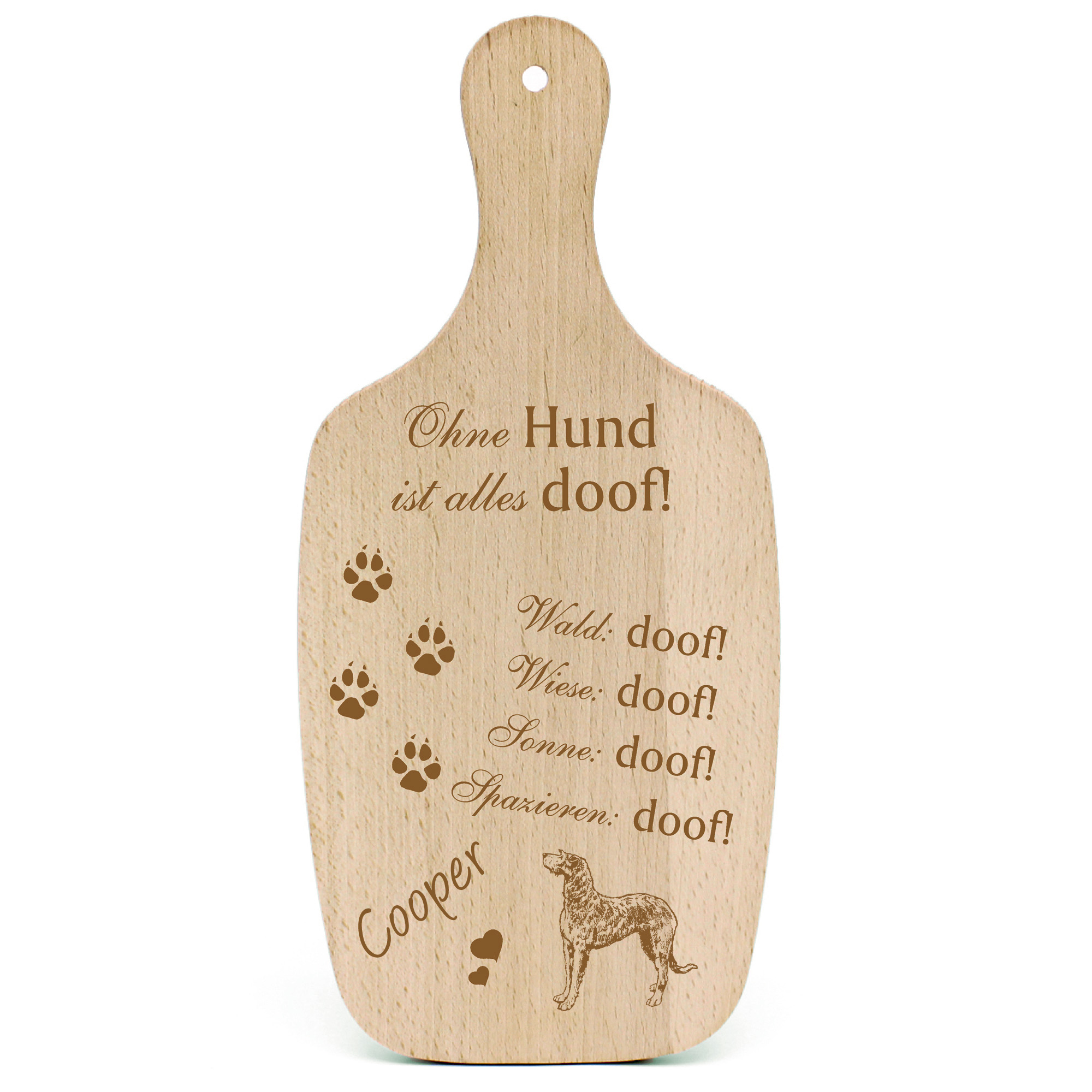 Deko Hundeschild Geschenk Hund Irischer Wolfshund -...alles Doof-