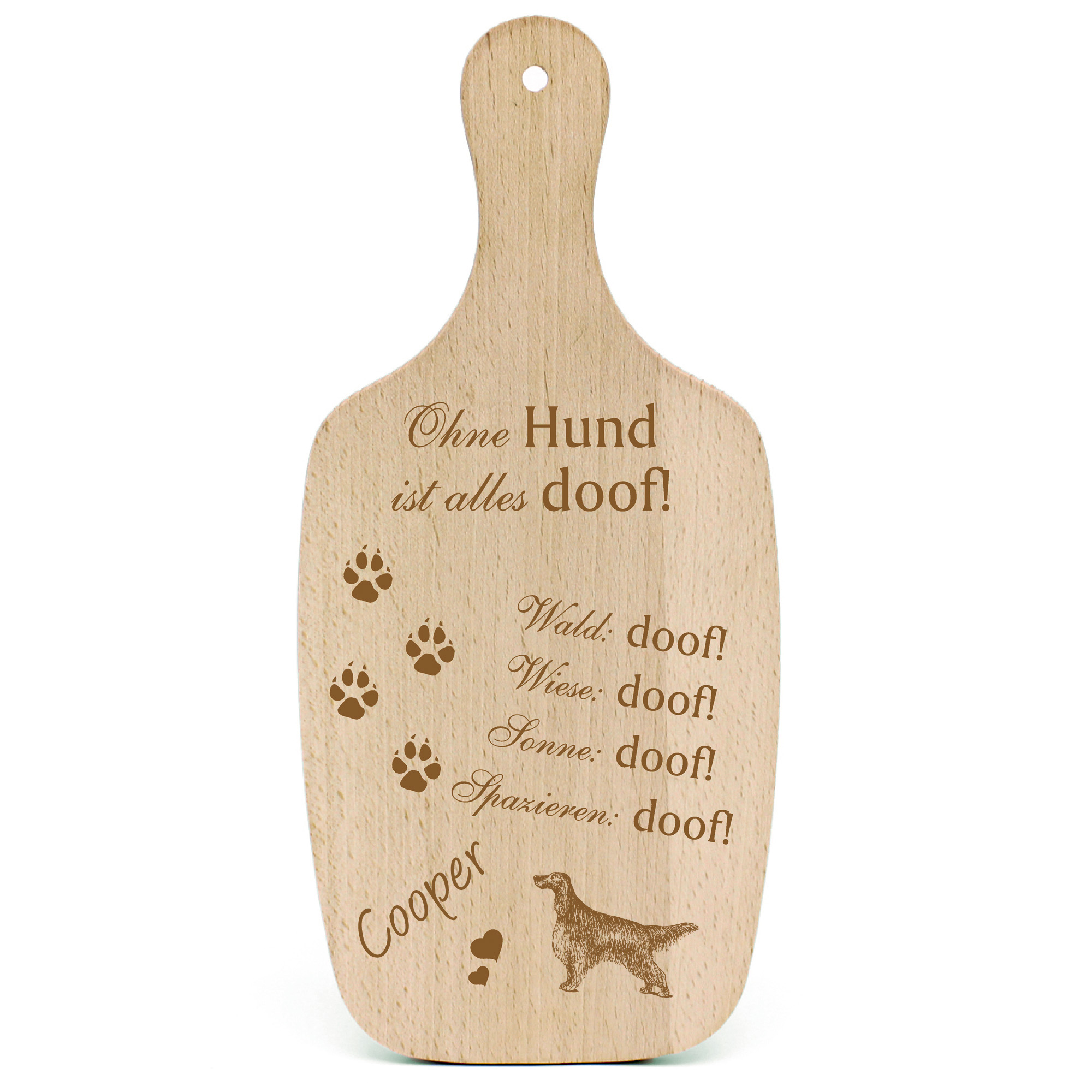 Deko Hundeschild Geschenk Hund Irish Red Setter -...alles Doof-