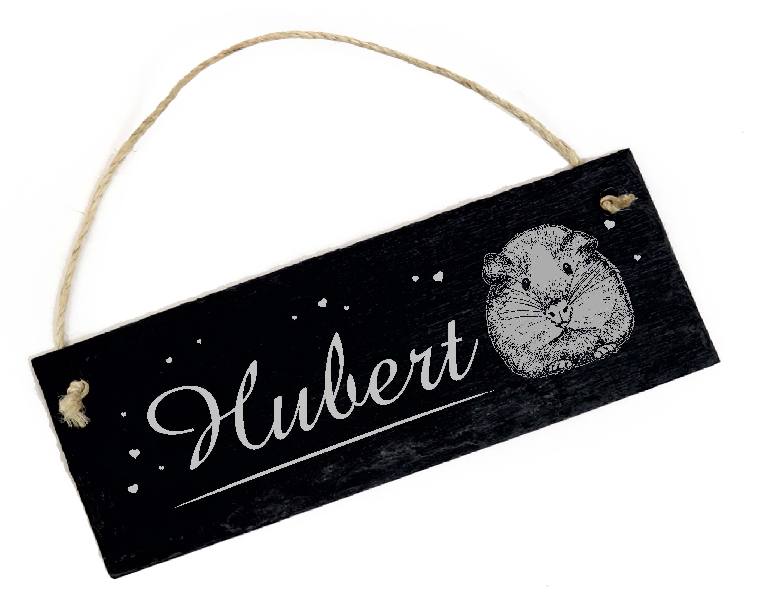 Meerschweinchen Schild Namensschild Gehege Meerschwein Schiefer Gravur mit Personalisierung 22x8cm