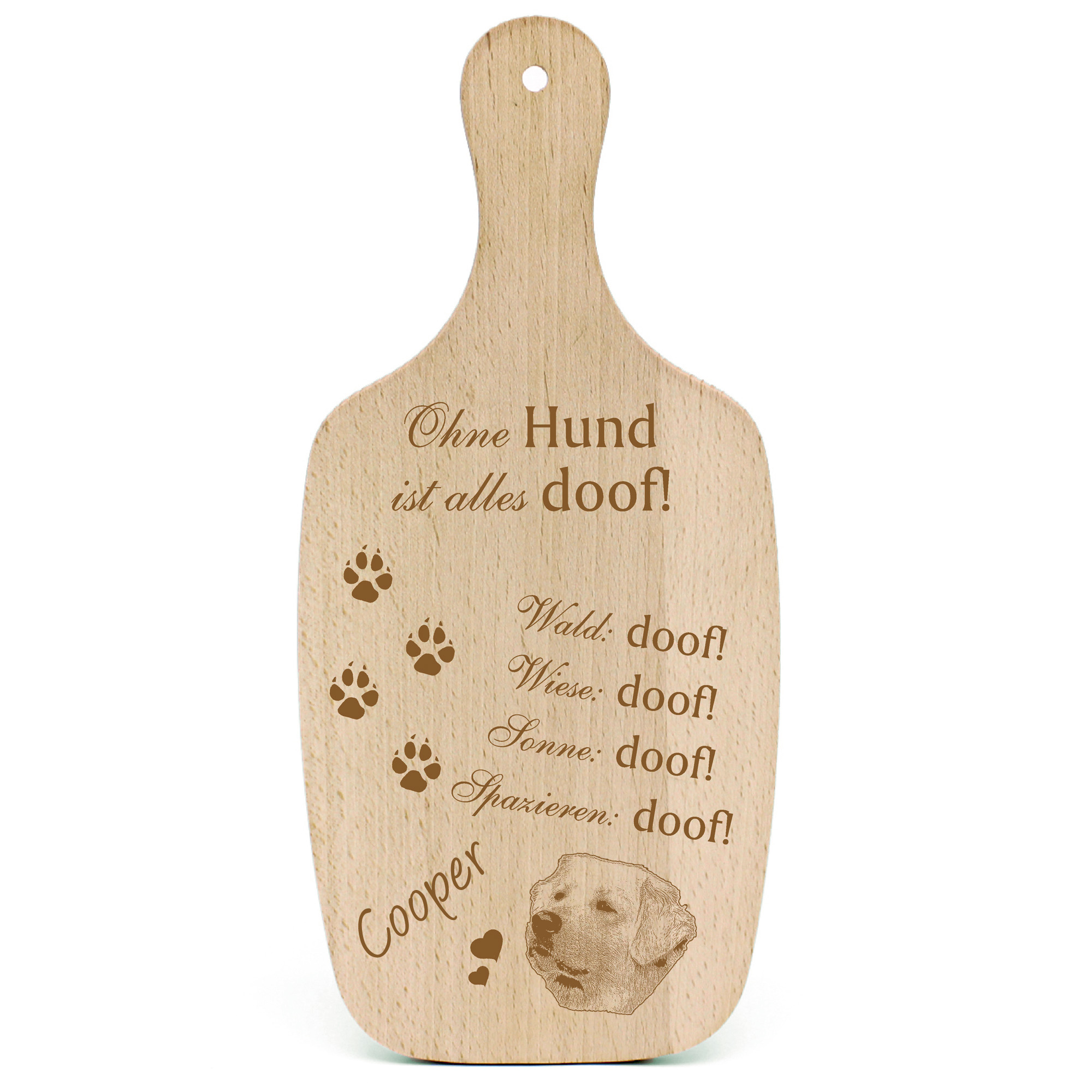 Deko Hundeschild Geschenk Hund Kuvasz Kopf -...alles Doof-