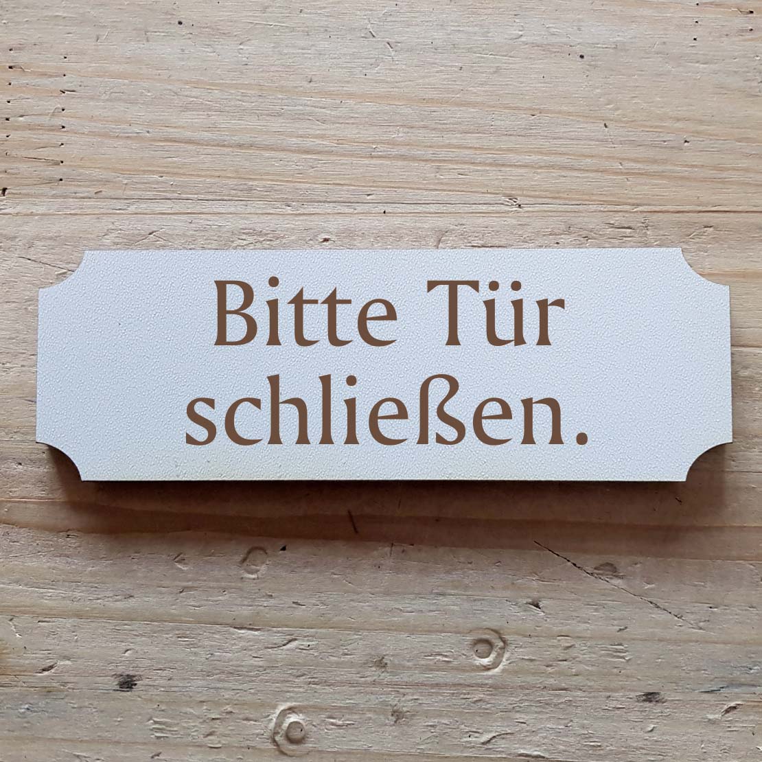 « Bitte Tür schließen » Hinweisschild