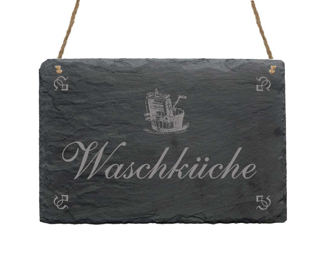 Schiefertafel « Waschküche »