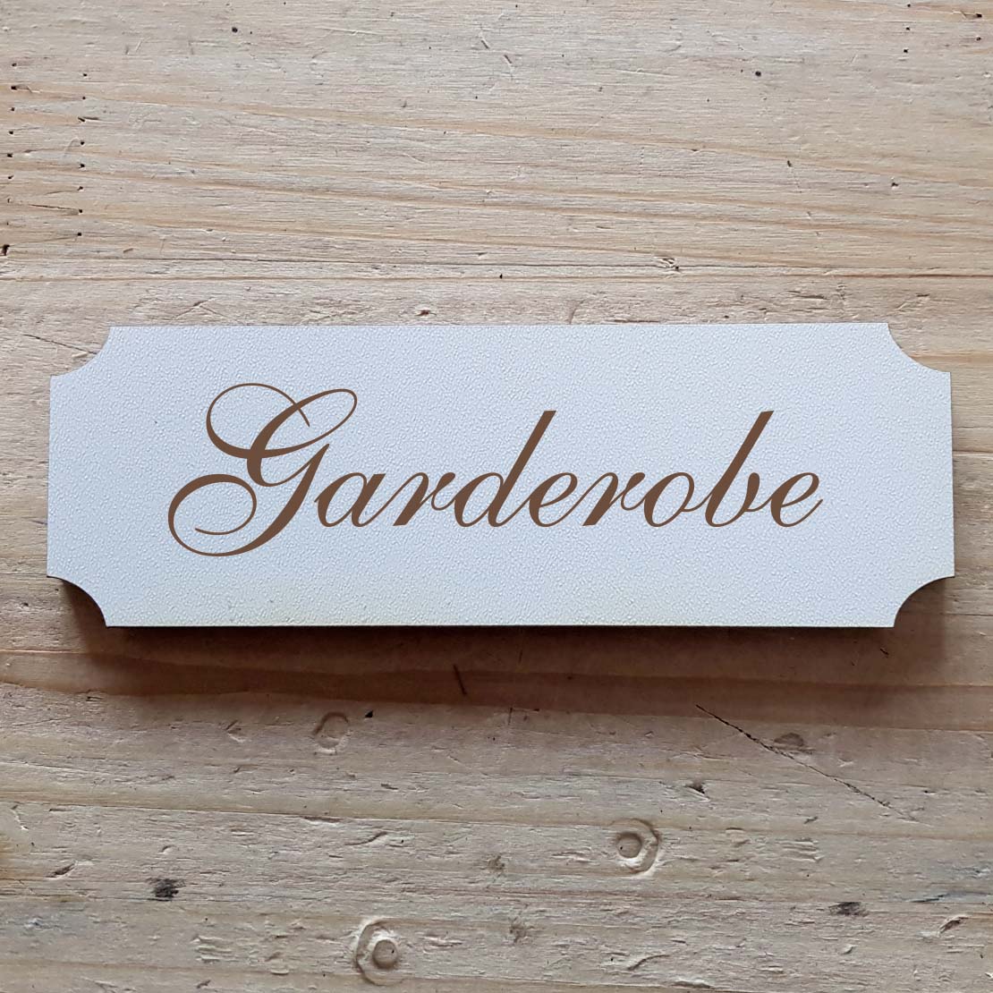 Selbstklebendes Schild « Garderobe »