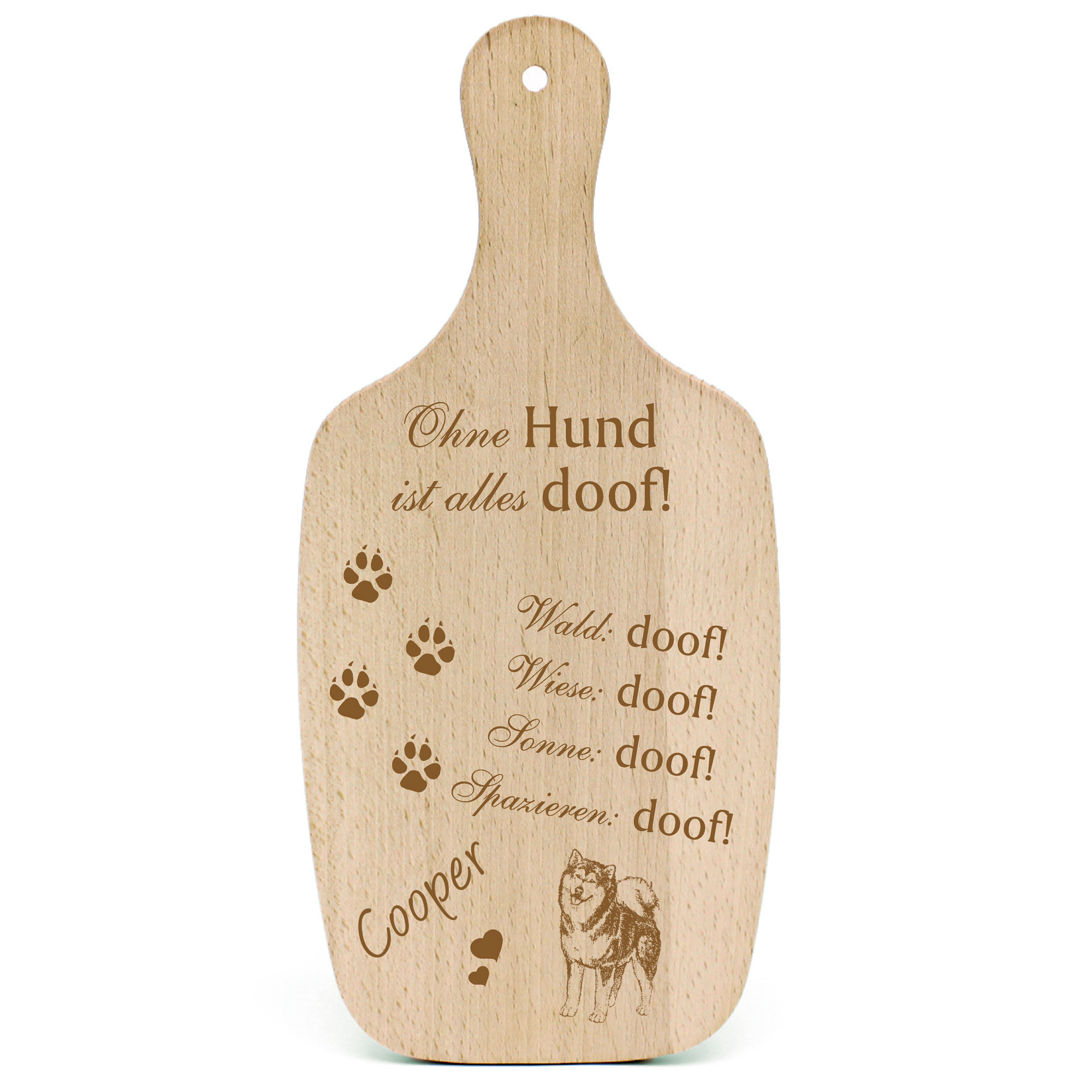 Deko Hundeschild Geschenk Hund Alaskan Malamute -...alles Doof-