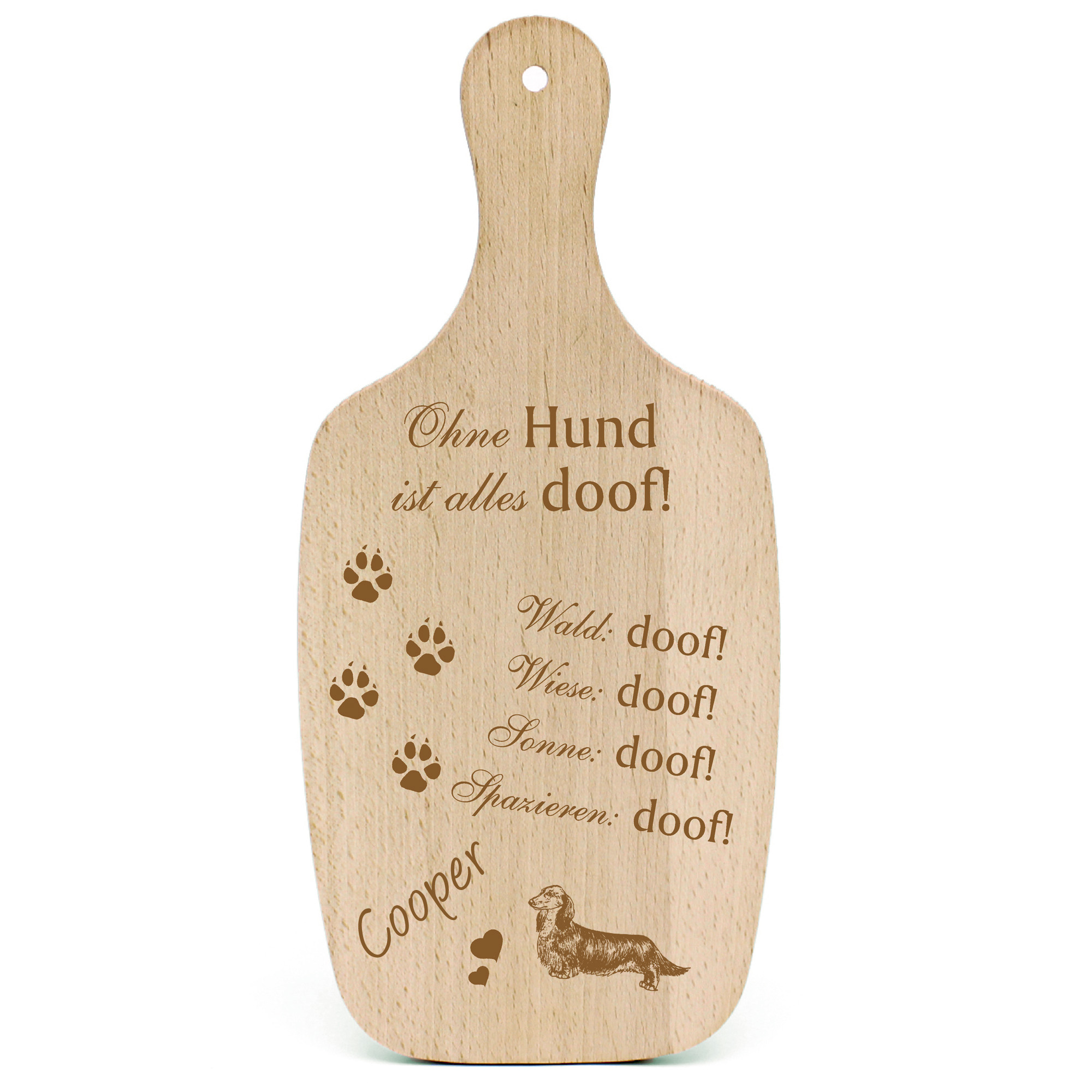 Deko Hundeschild Geschenk Hund Langhaar Dackel -...alles Doof-