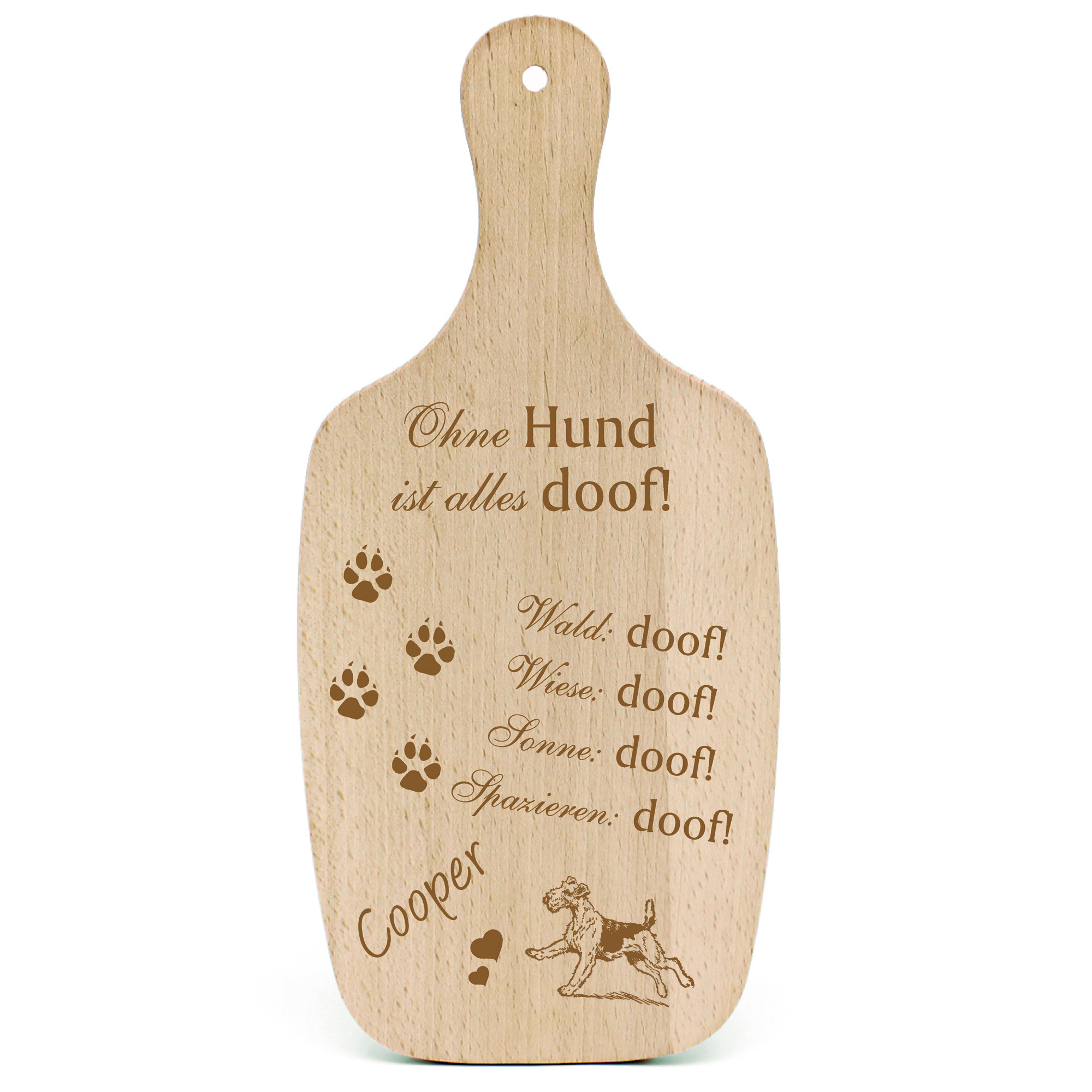 Deko Hundeschild Geschenk Hund Airedale Terrier -...alles Doof-