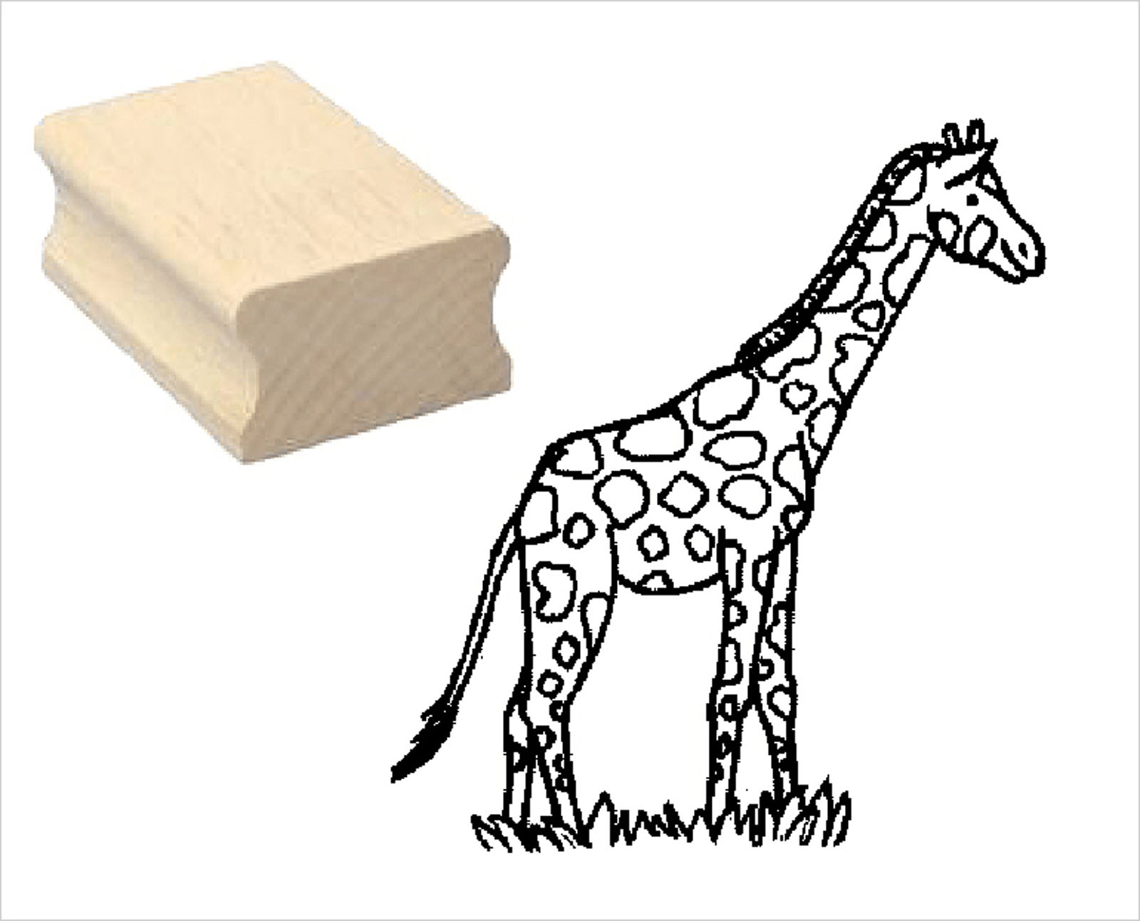 Motivstempel « GIRAFFE stehend »