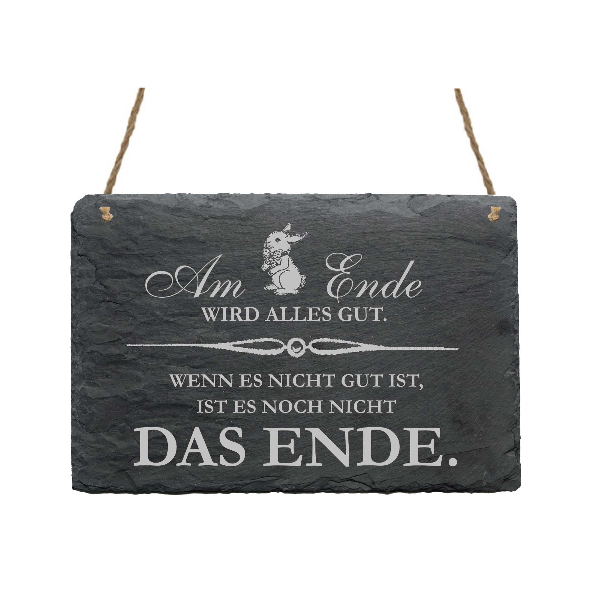 « Am Ende wird alles gut... » Hase mit Schleife