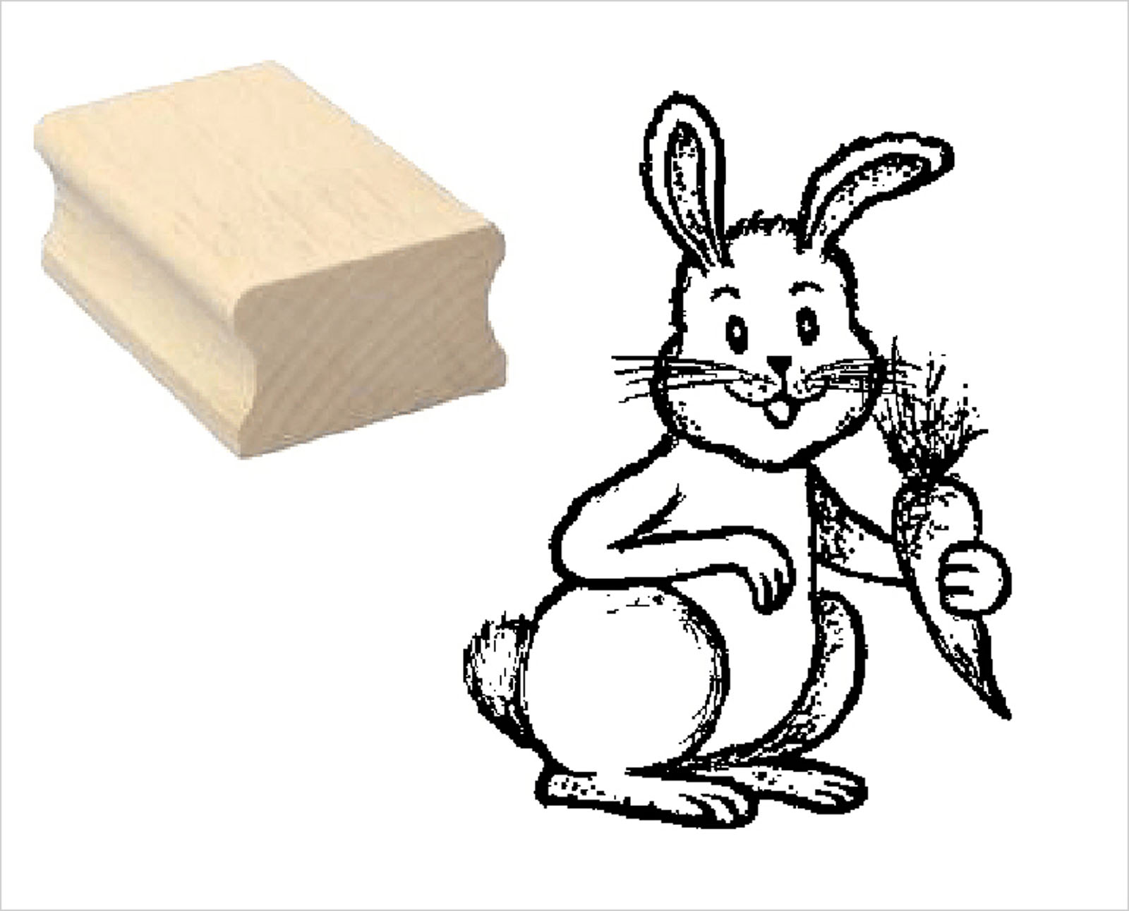 Motivstempel « Hase mit Möhre »