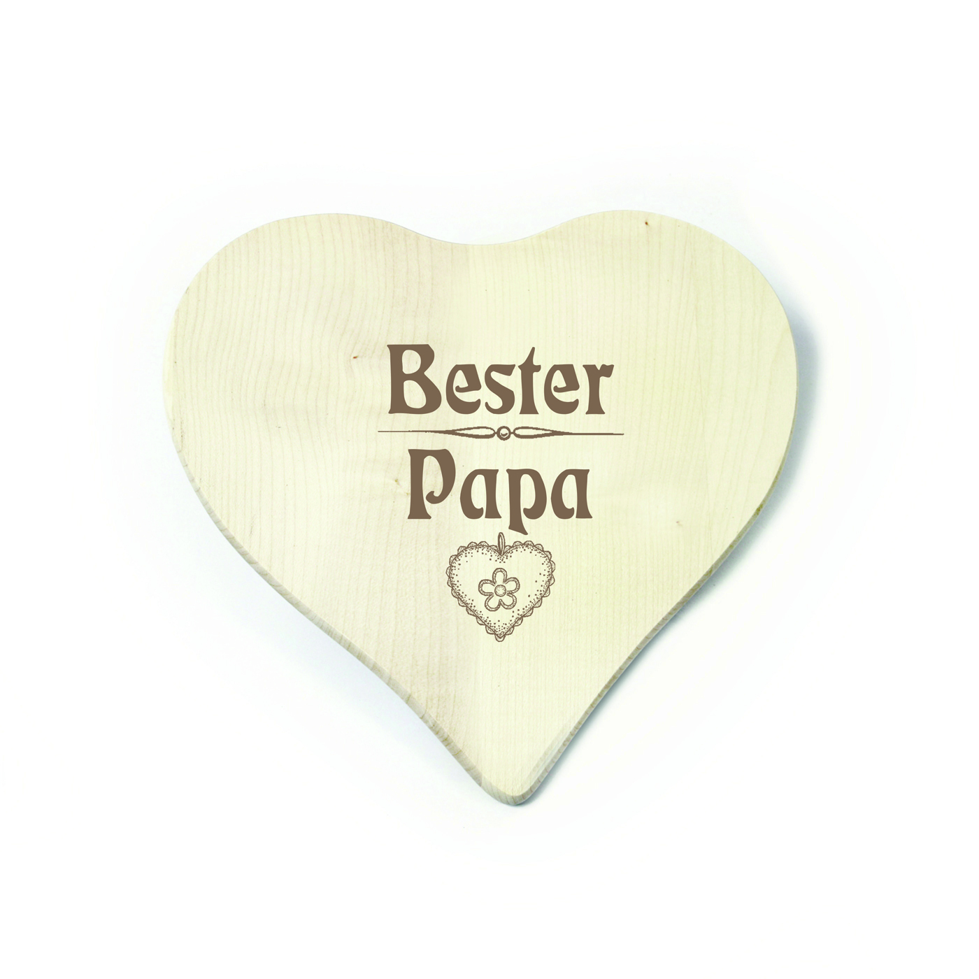 Herz Frühstücksbrettchen Bester Papa - 23 x 23 cm