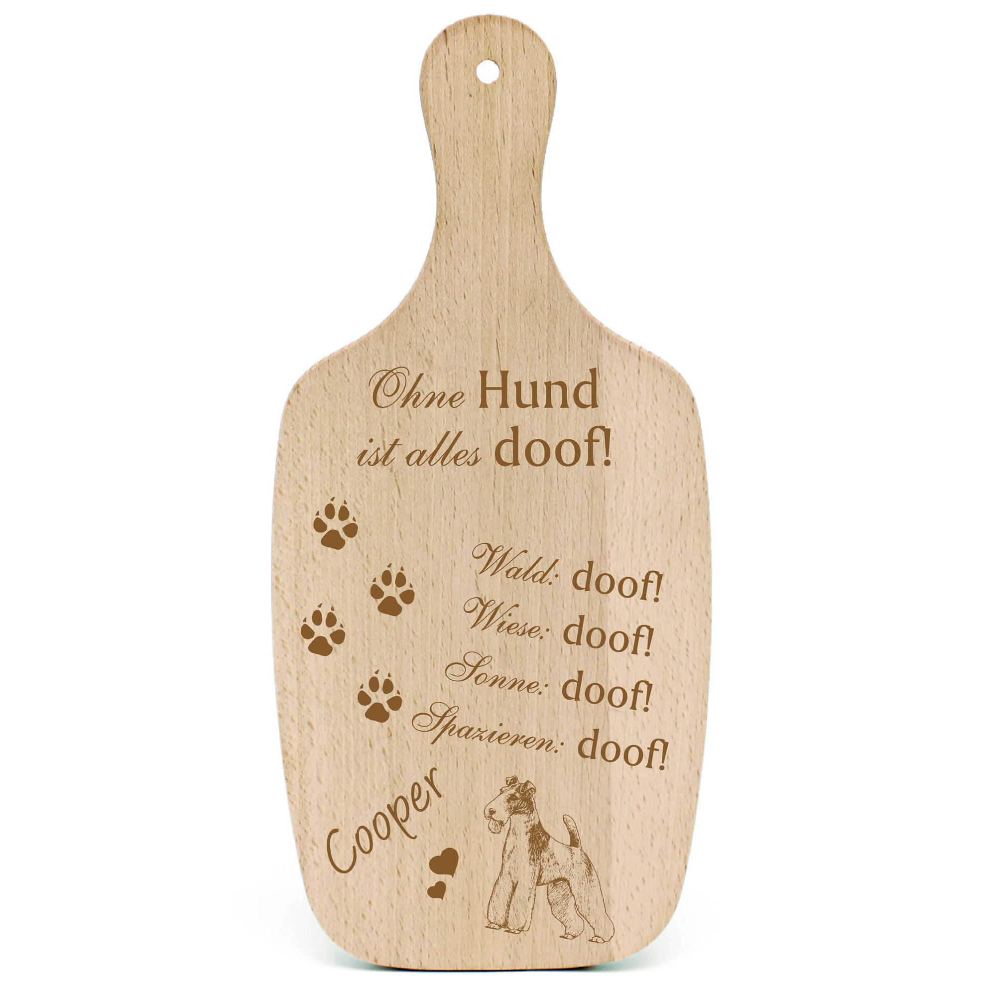 Deko Hundeschild Geschenk Hund Foxterrier -...alles Doof-