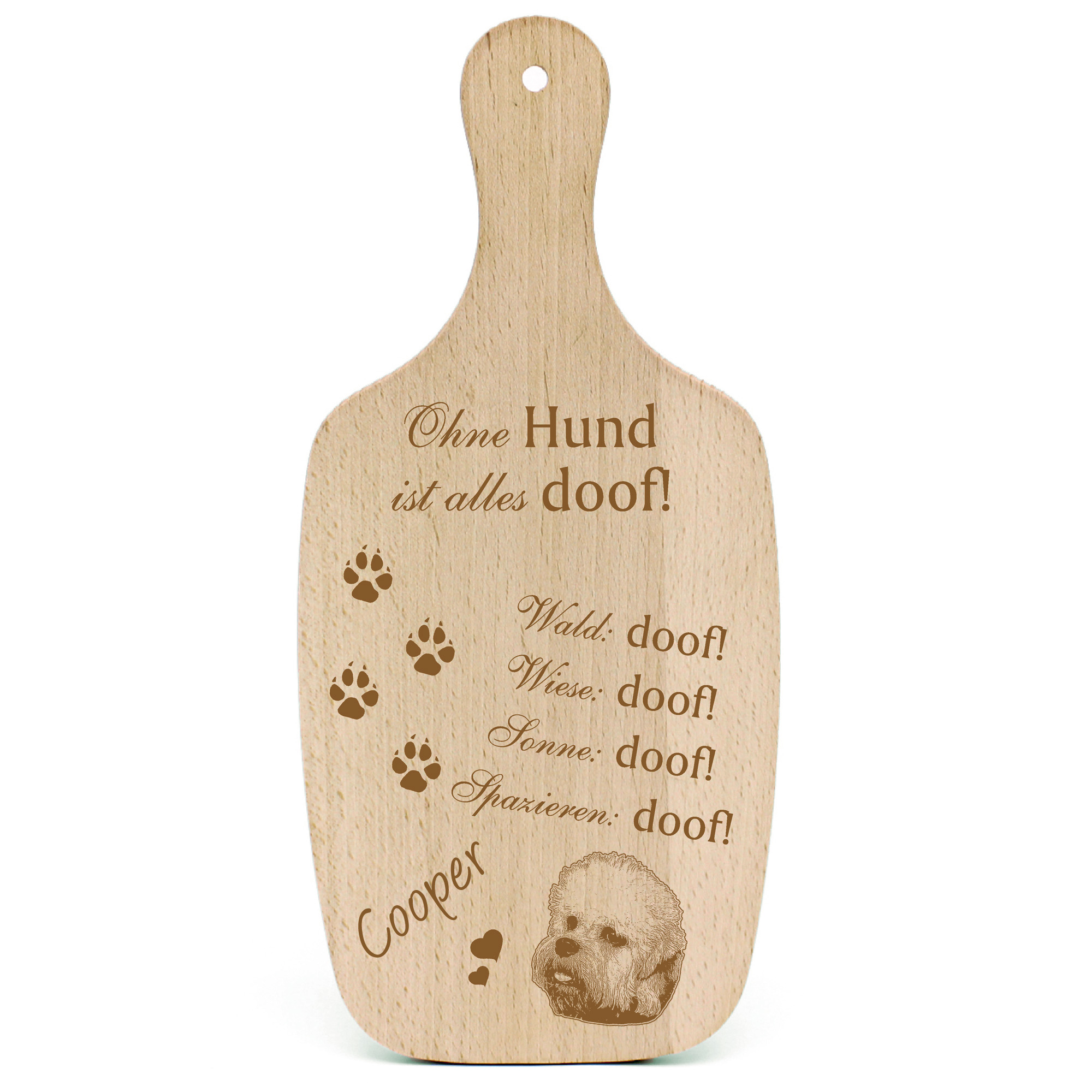 Deko Hundeschild Geschenk Hund Dandie Dinmont Terrier  -...alles Doof-