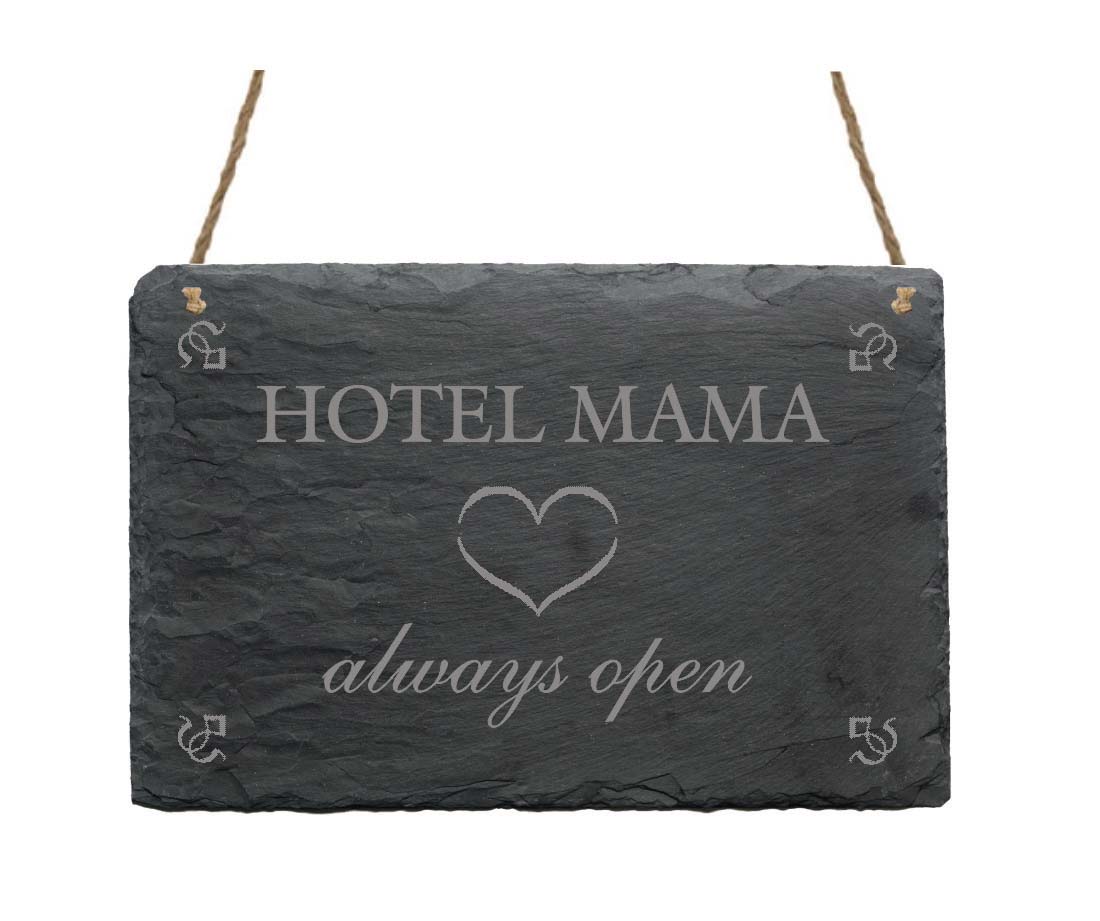 Schiefertafel « Hotel Mama »