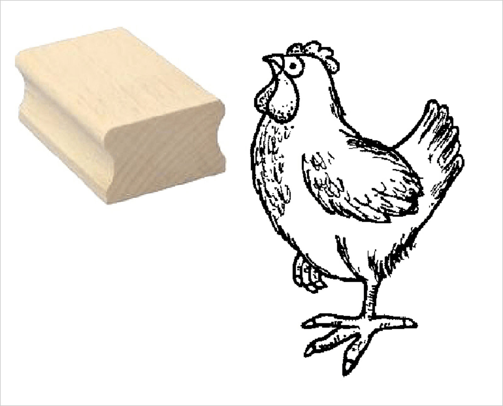 Motivstempel « Huhn 02 »