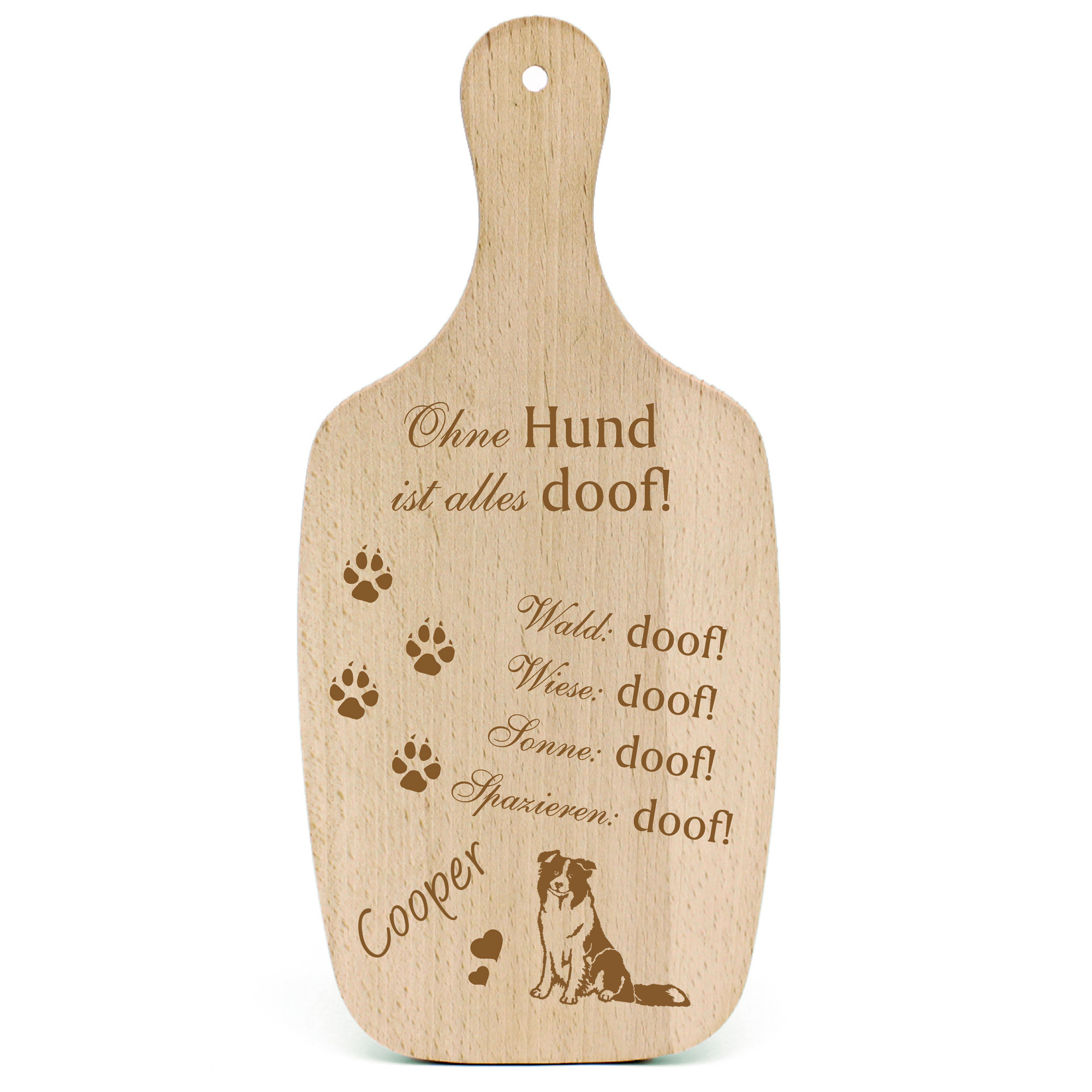 Deko Hundeschild Geschenk Hund Border Collie -...alles Doof-