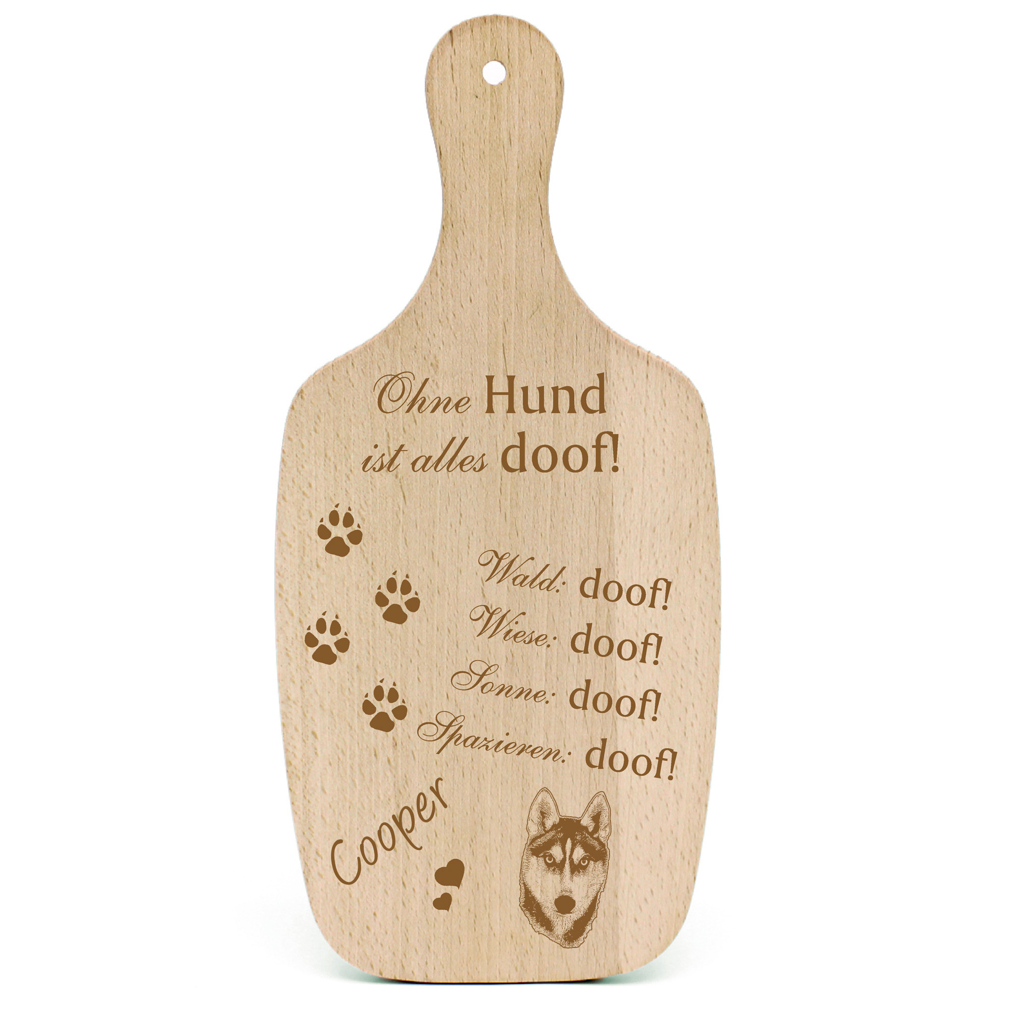 Deko Hundeschild Geschenk Hund Alaskan Husky  -...alles Doof-