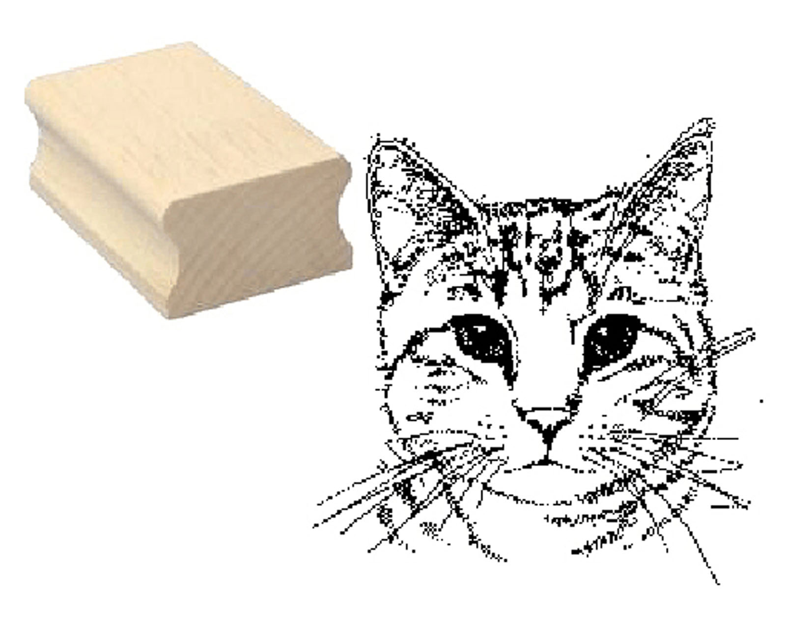 Motivstempel « Hauskatze Kopf »