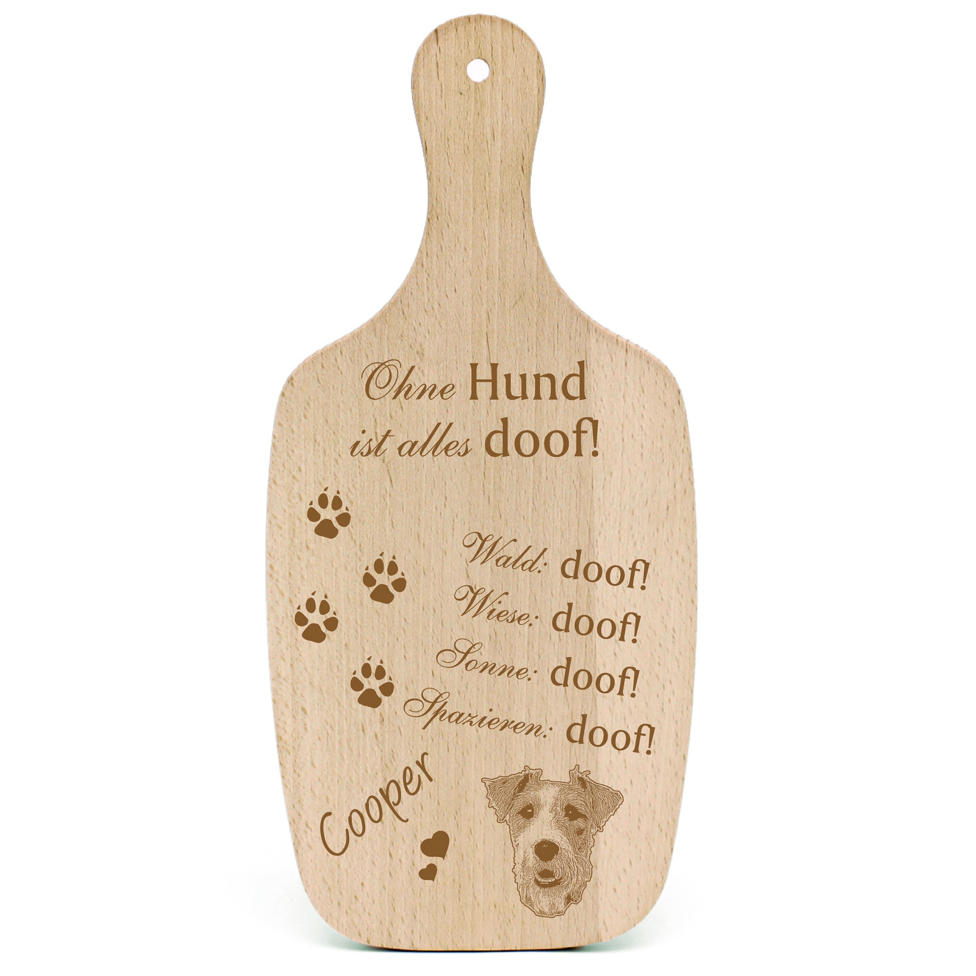 Deko Hundeschild Geschenk Hund Drahthaar Foxterrier  -...alles Doof-