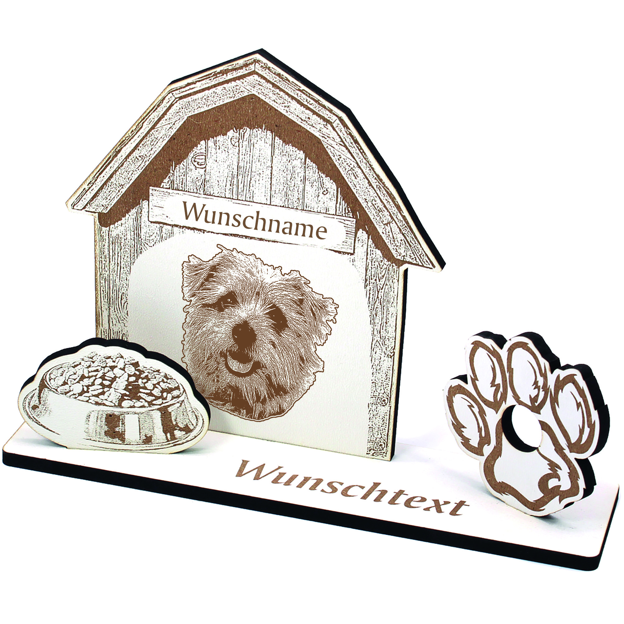 Geldgeschenk Hund Norfolk Terrier  - personalisiert 20x14cm