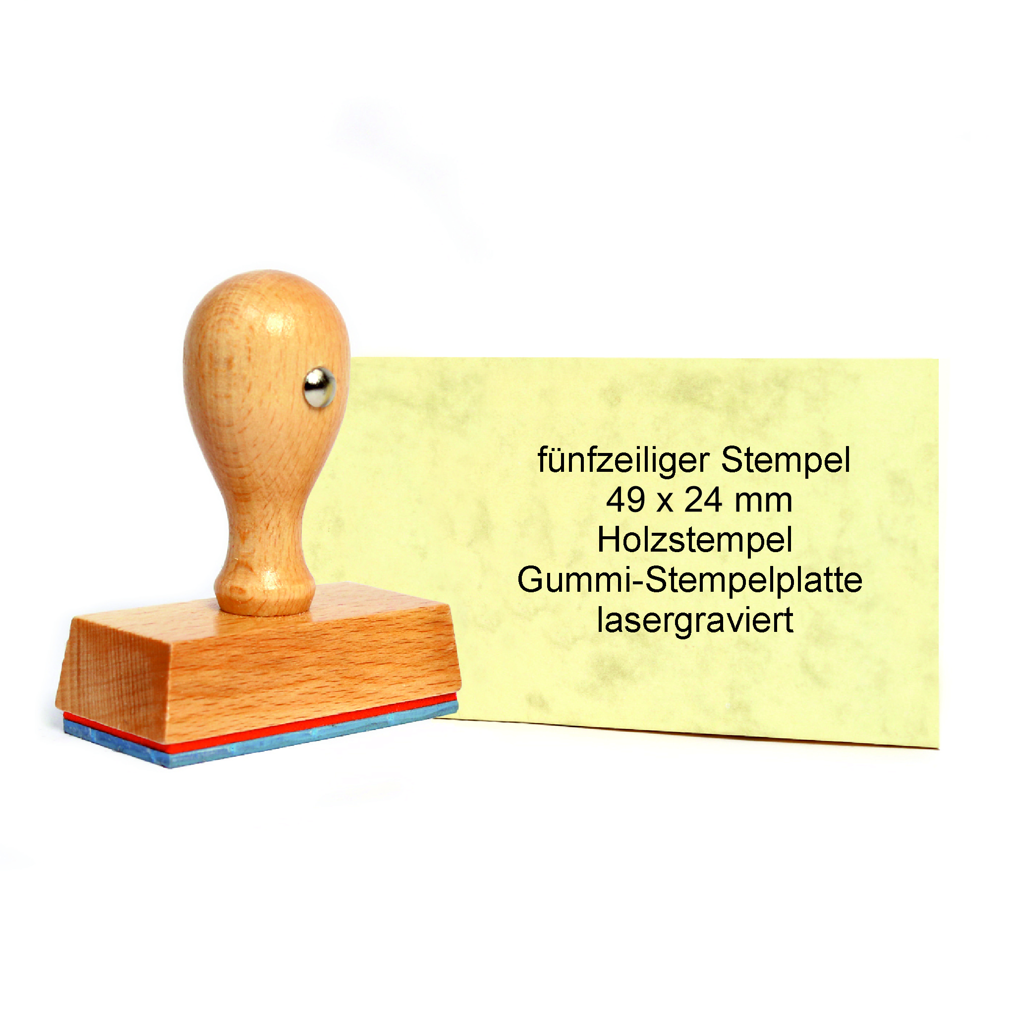 fünfzeiliger Stempel 5zeilig fünfzeilig Wunschtext personalisiert Adressstempel Namensstempel 49x24