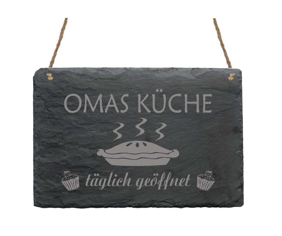 Schiefertafel « Omas Küche »