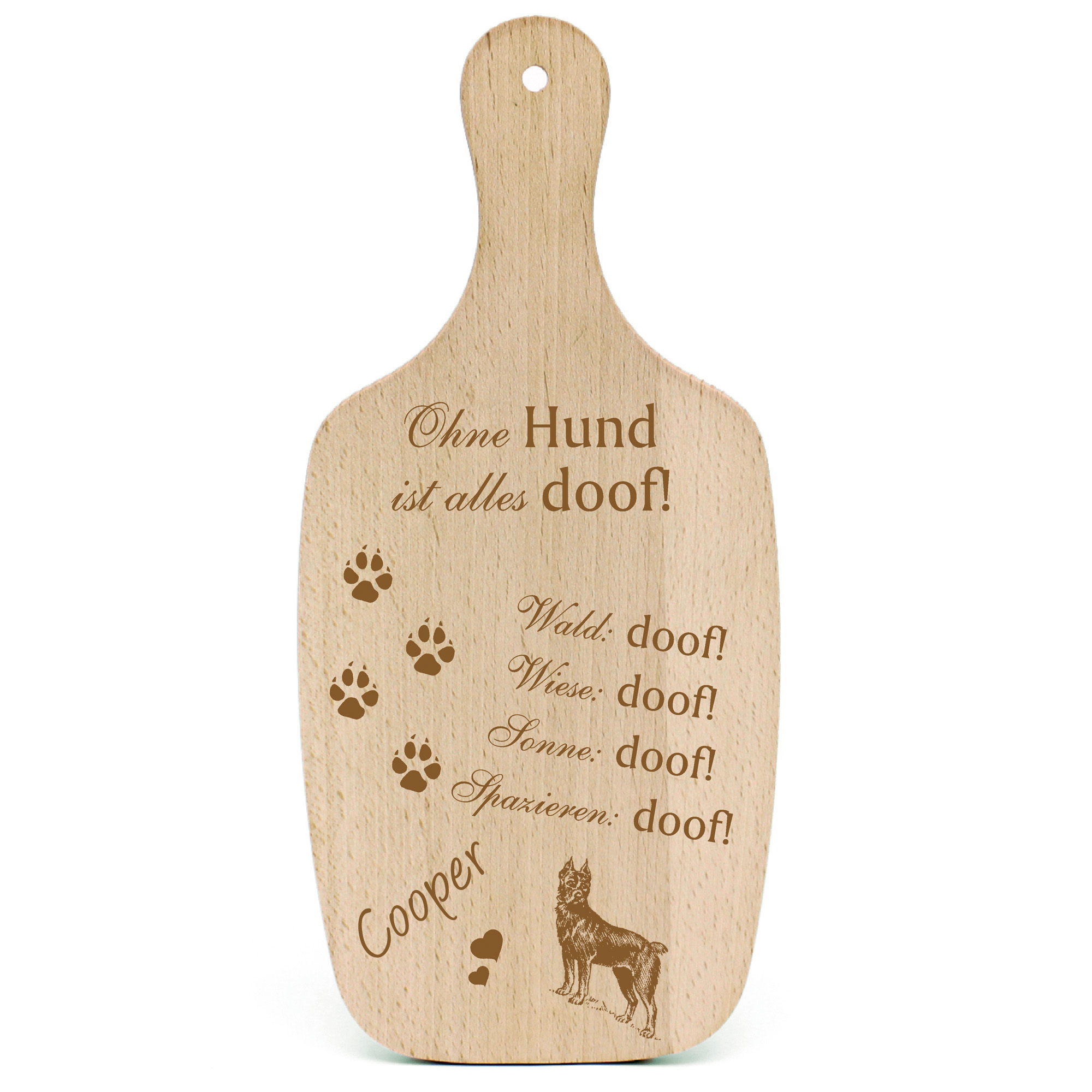 Deko Hundeschild Geschenk Hund Bouvier -...alles Doof-