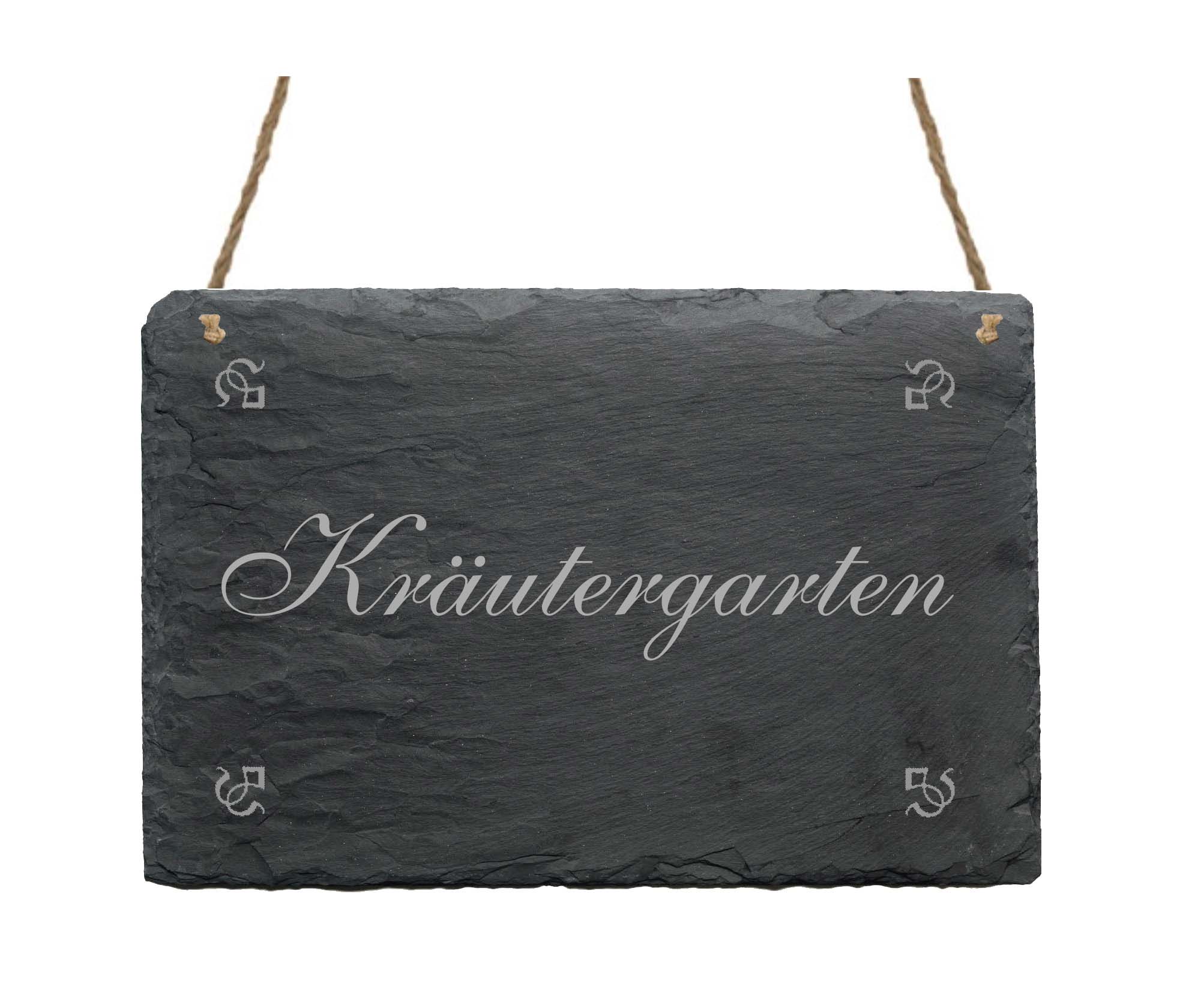 Schiefertafel « Kräutergarten »