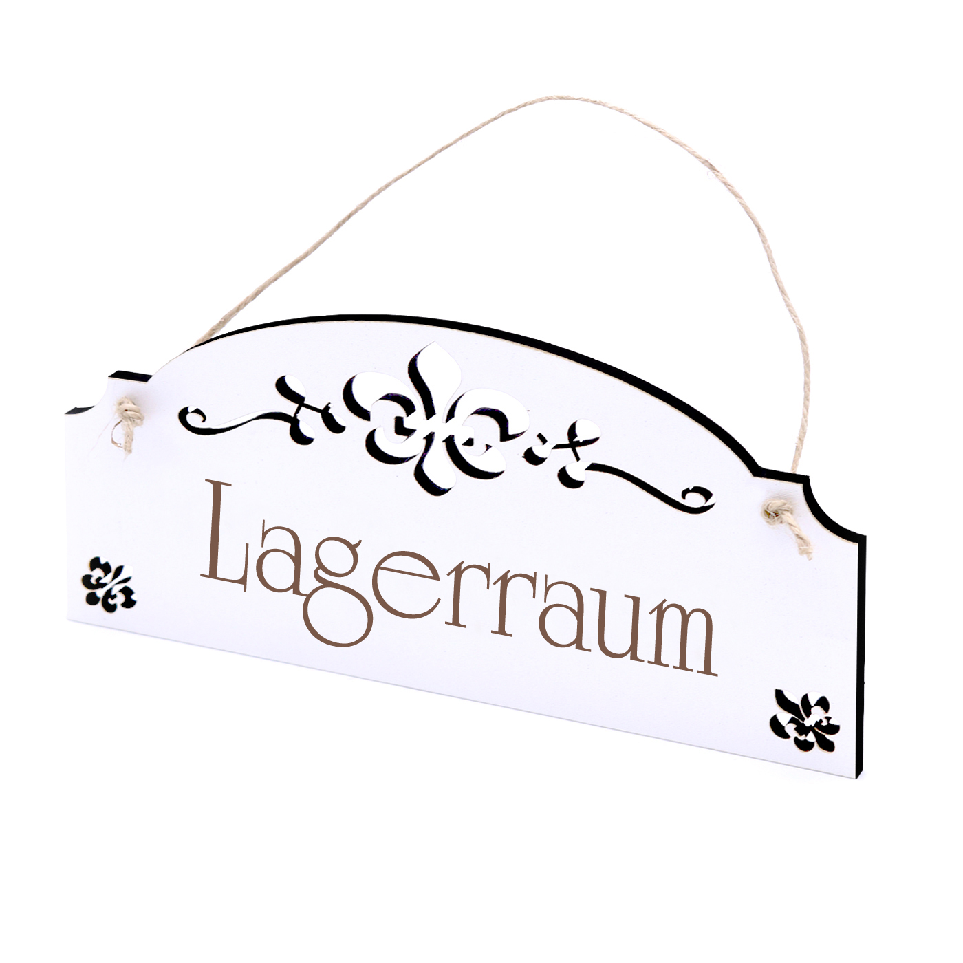 Schild Lagerraum - Vintage Türschild mit Ornamenten