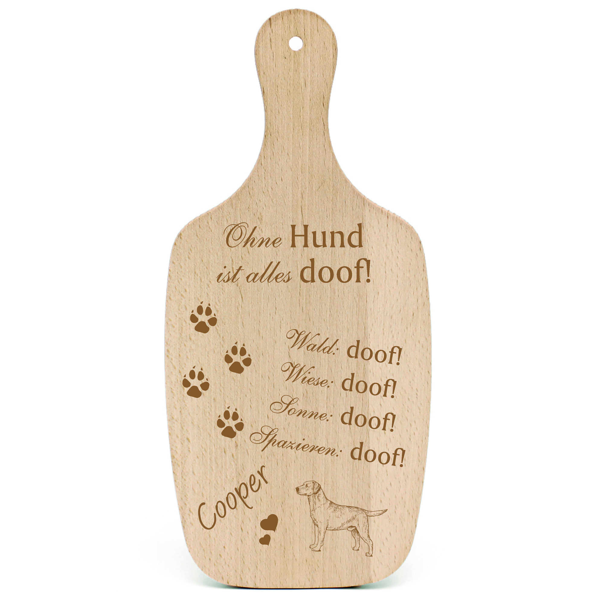 Deko Hundeschild Geschenk Hund heller Labrador Retriever -...alles Doof-