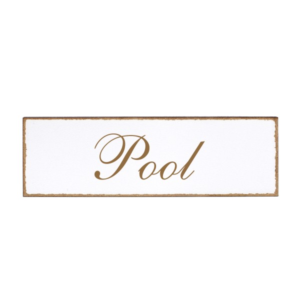 Deko Türschild - Pool - Schild 150x50cm - Schilder Türschilder