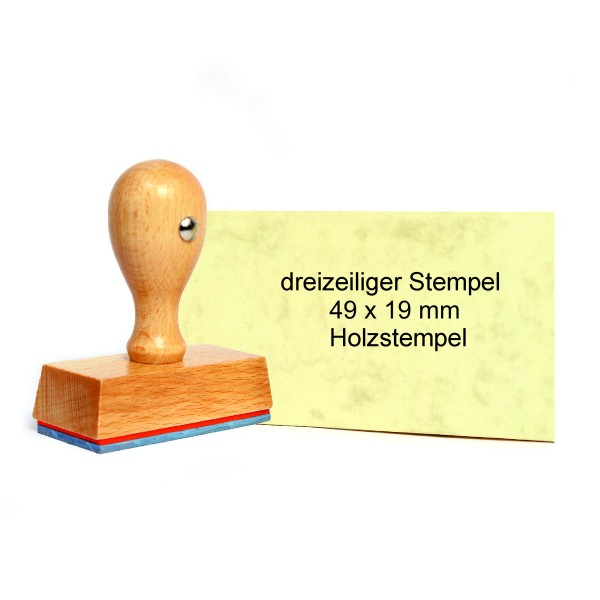 dreizeiliger Stempel 3zeilig dreizeilig Wunschtext personalisiert Adressstempel Namensstempel 49x19