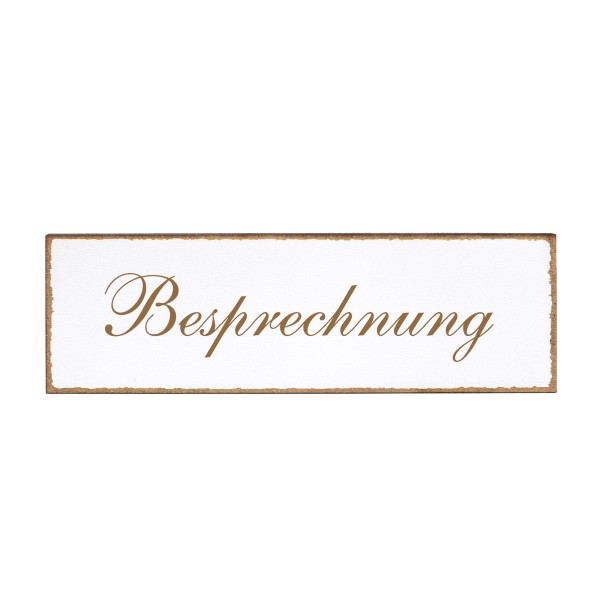 Deko Türschild - Besprechnung - Schild 150x50cm - Schilder Türschilder