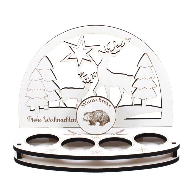 Deko Schwibbogen Wombat Teelichthalter personalisiert Weihnachten Weihnachtsdekoration