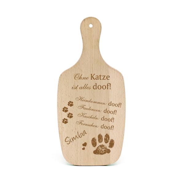 Katzendeko Schild Geschenk Katzentatze -... Alles Doof- Deko Katzenliebhaber