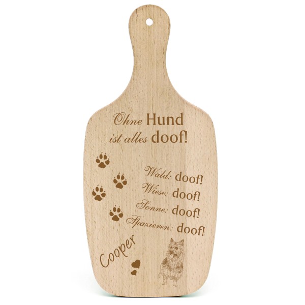 Deko Hundeschild Geschenk Hund Australian Terrier -...alles Doof-