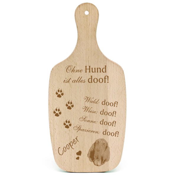 Deko Hundeschild Geschenk Hund Bloodhound -...alles Doof-