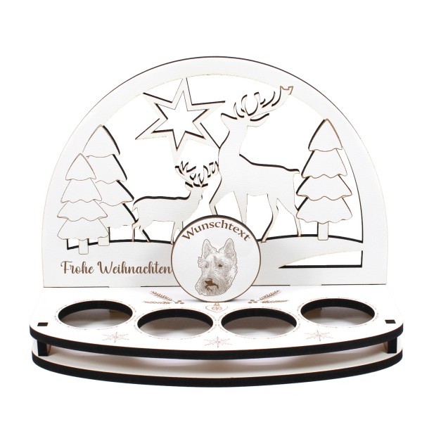 Deko Schwibbogen Scottish Terrier Teelichthalter personalisiert Weihnachten Weihnachtsdekoration